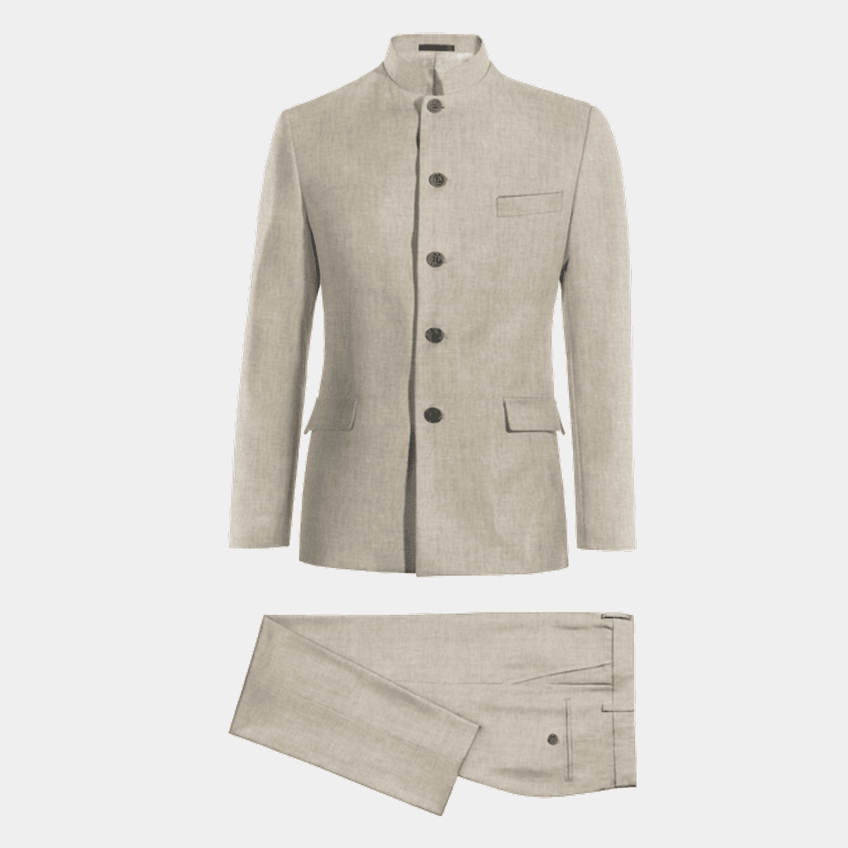 Camicia Con Collo Alla Coreana E Maniche Corte - Bianco - Bambino - 9.00