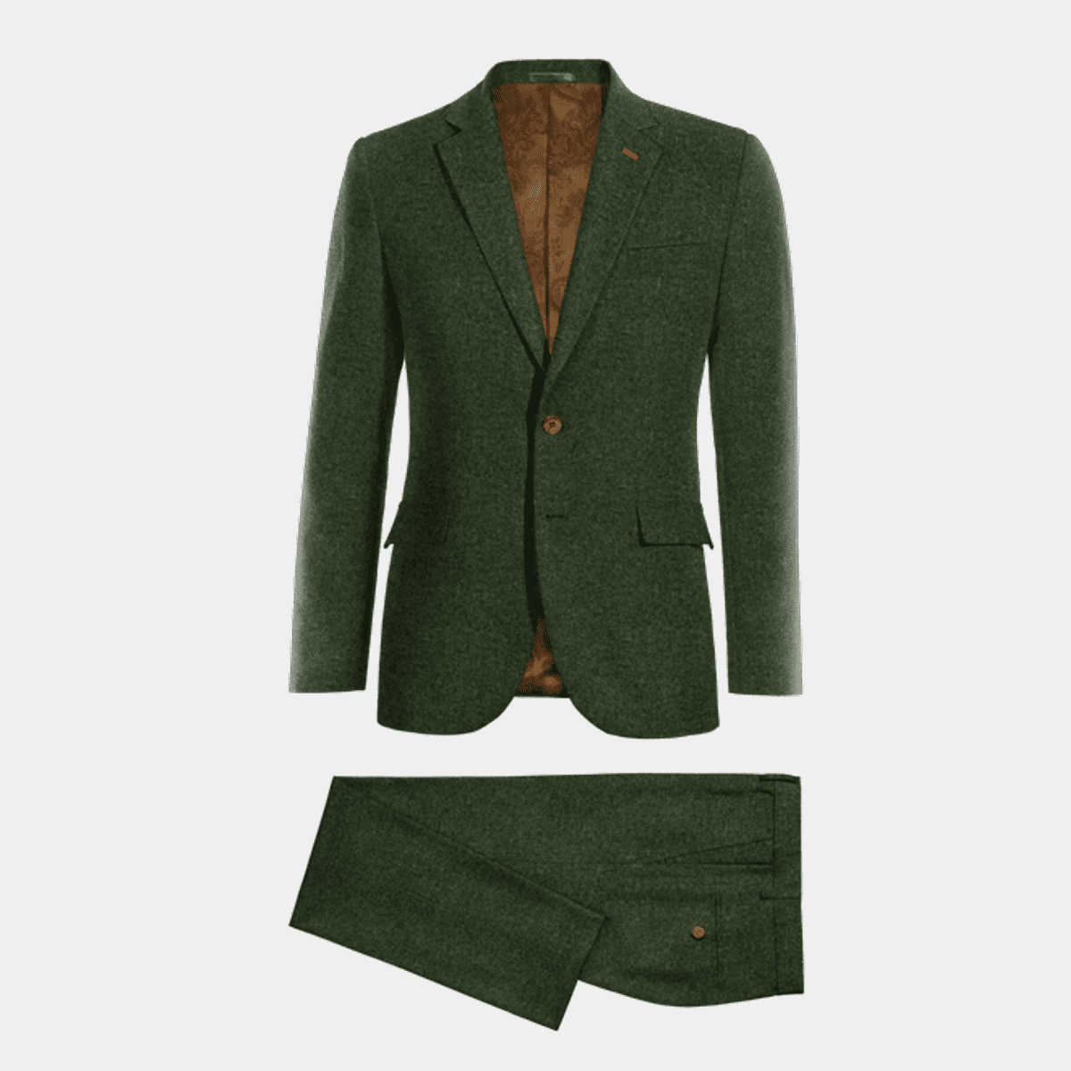 Green herringbone deals tweed suit