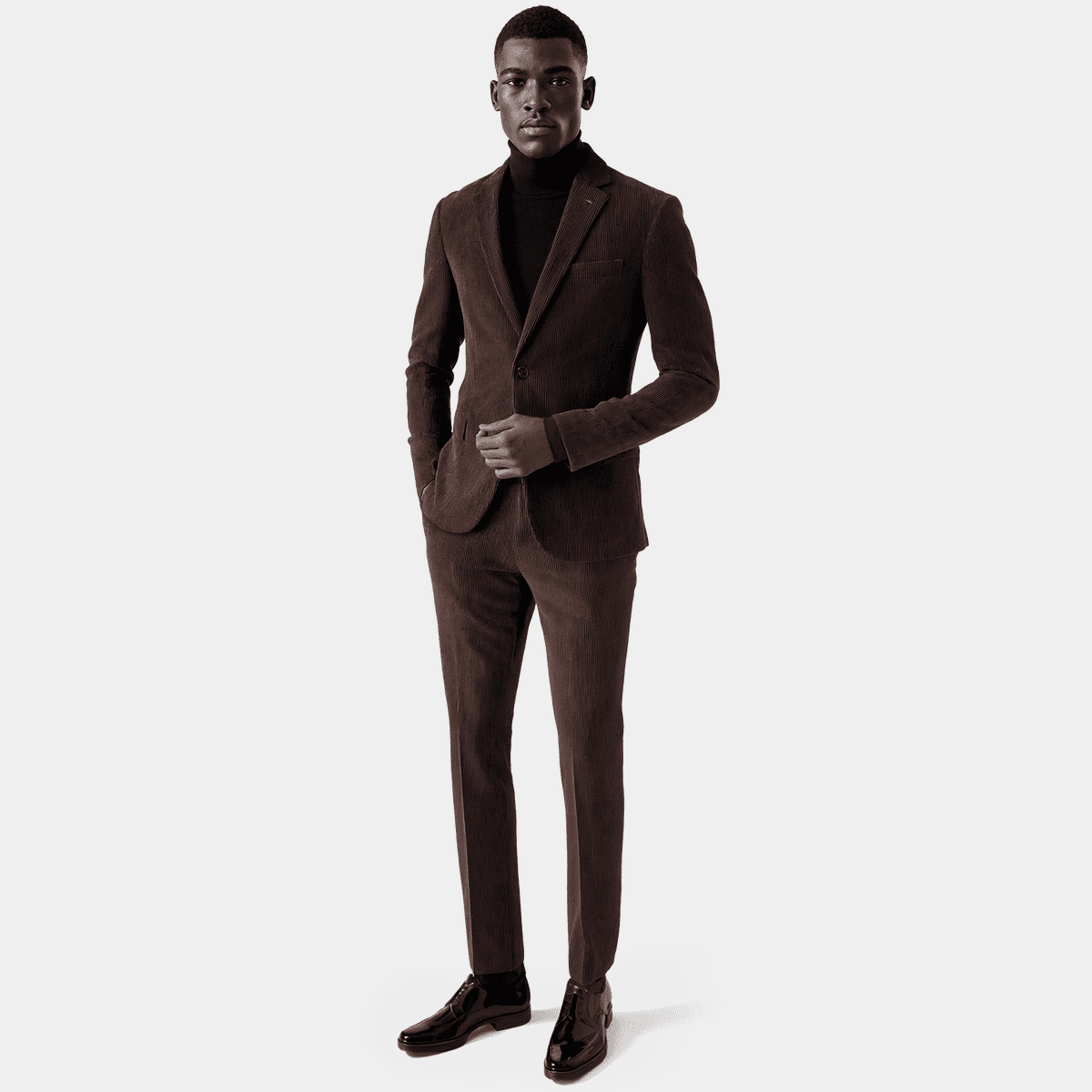 Mens Corduroy Suit Mens Brown Corduroy Two Button Suit main image 1