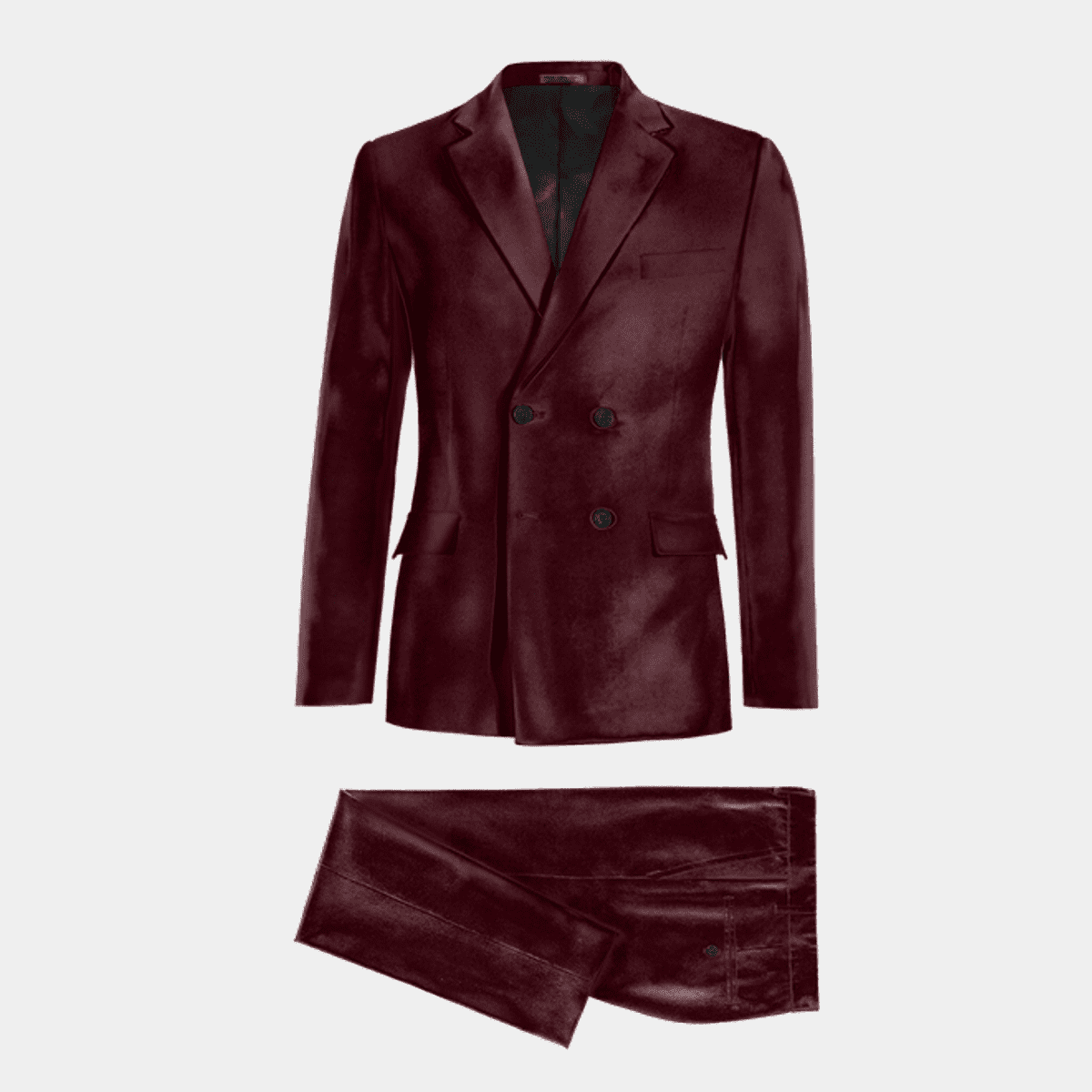 Burgundy double hot sale breasted suit