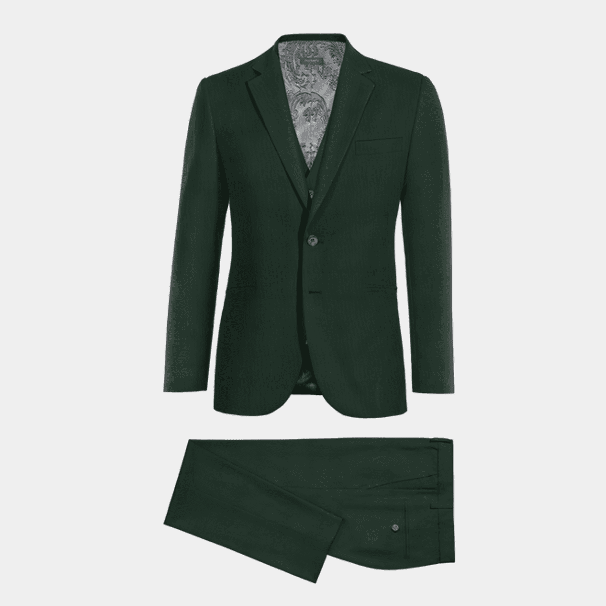Formal 3 Piece Green Mens Suits Online | Bagtesh Fashion