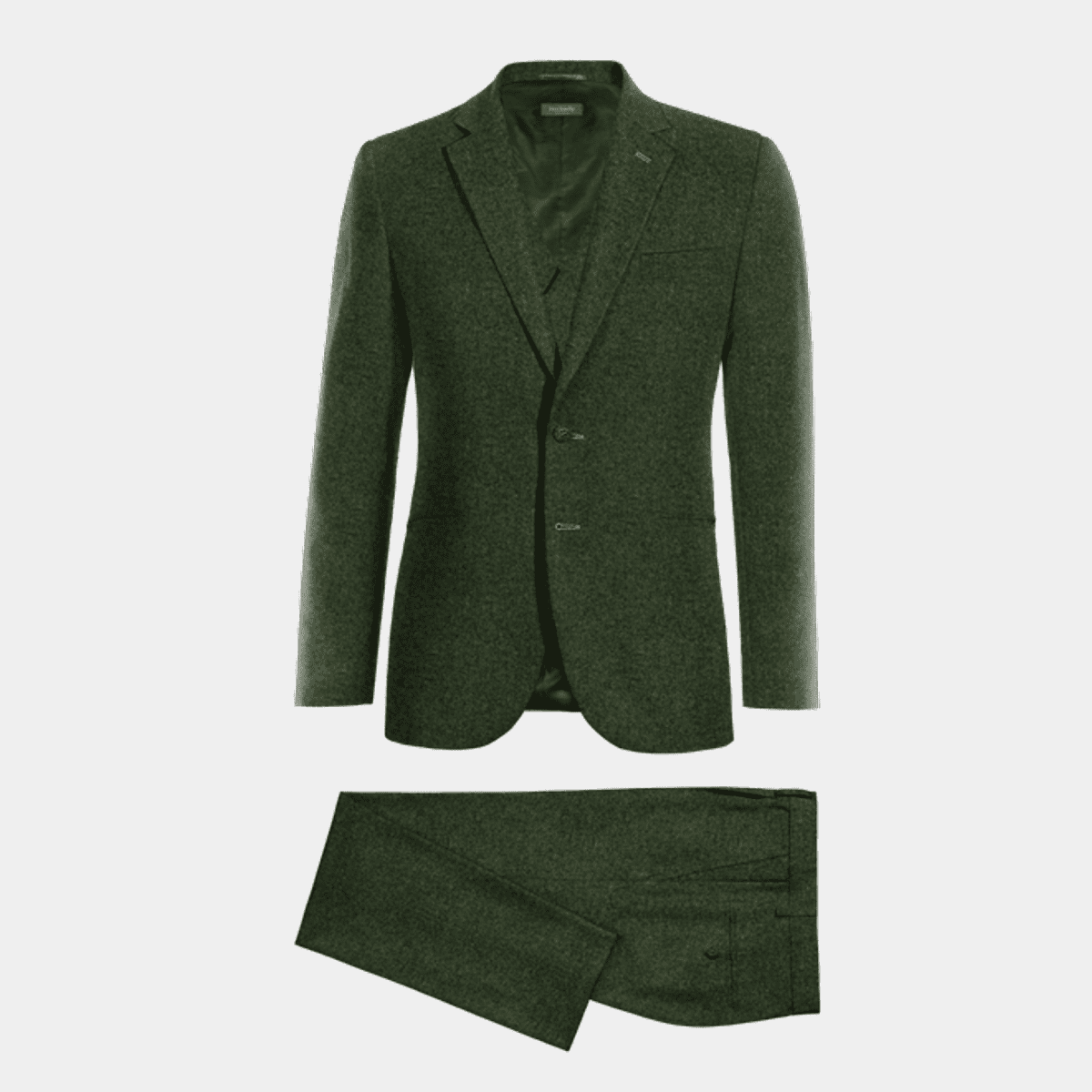 FOREST GREEN DECONSTRUCTED THREE PIECE PANTSUIT