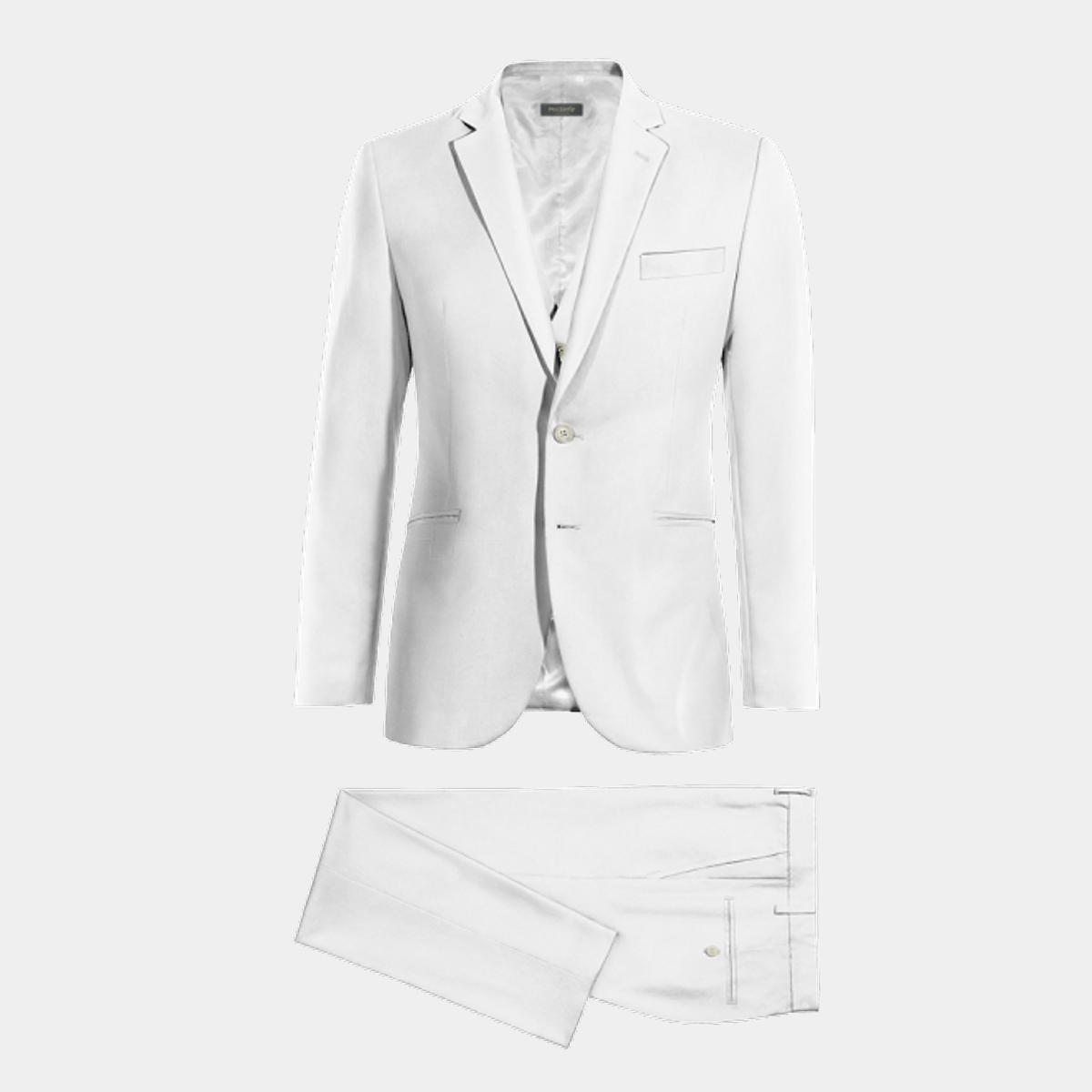 Bold White Pinstripe Vested Super fine  poly~rayon 3 Button Suit (3 pieces) Comes in 10 Colors main image 0