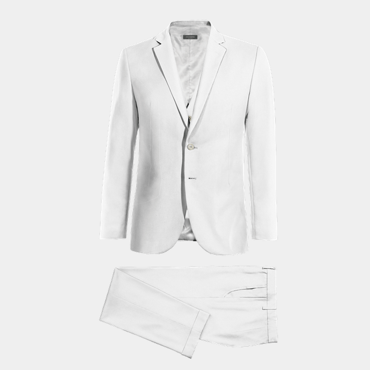 All White linen 3-piece Suit