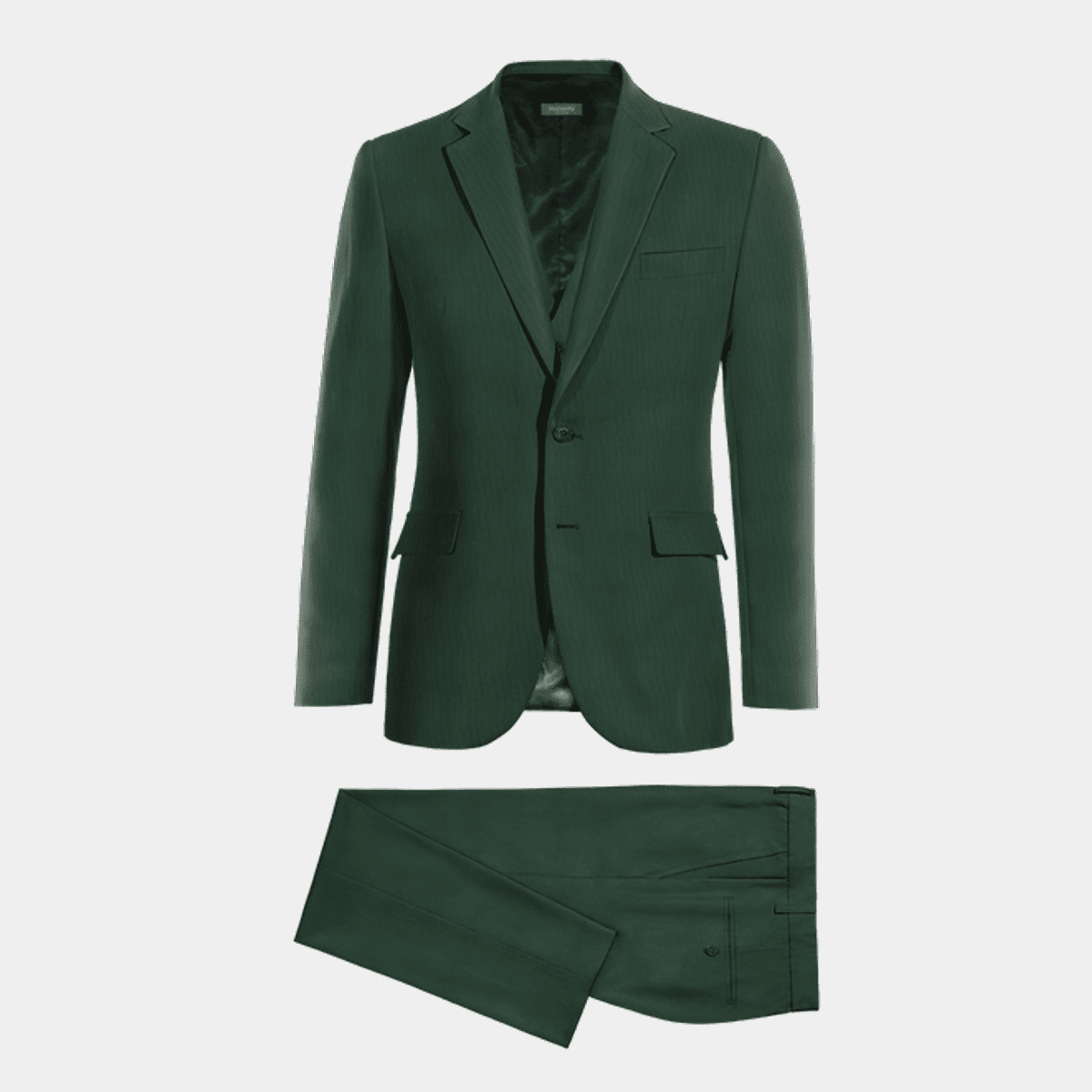 Dark green super 100s slim fit Three piece Suit