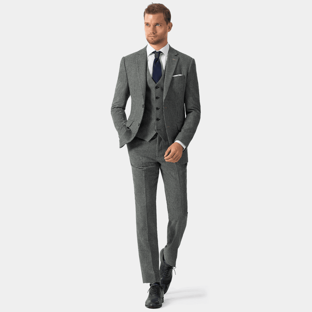 Carnegi Navy Blue Suit | Matching Mens & Boys Suits | Tweed Wedding Suit –  Swagger & Swoon