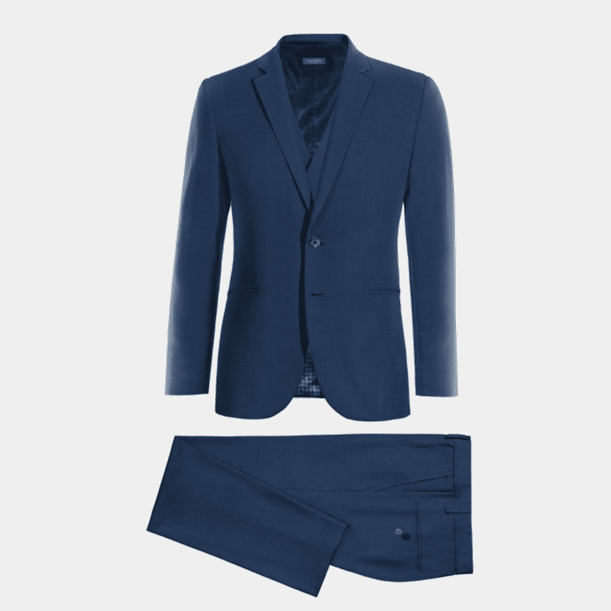 Royal blue super 120s year-round 3-piece Suit