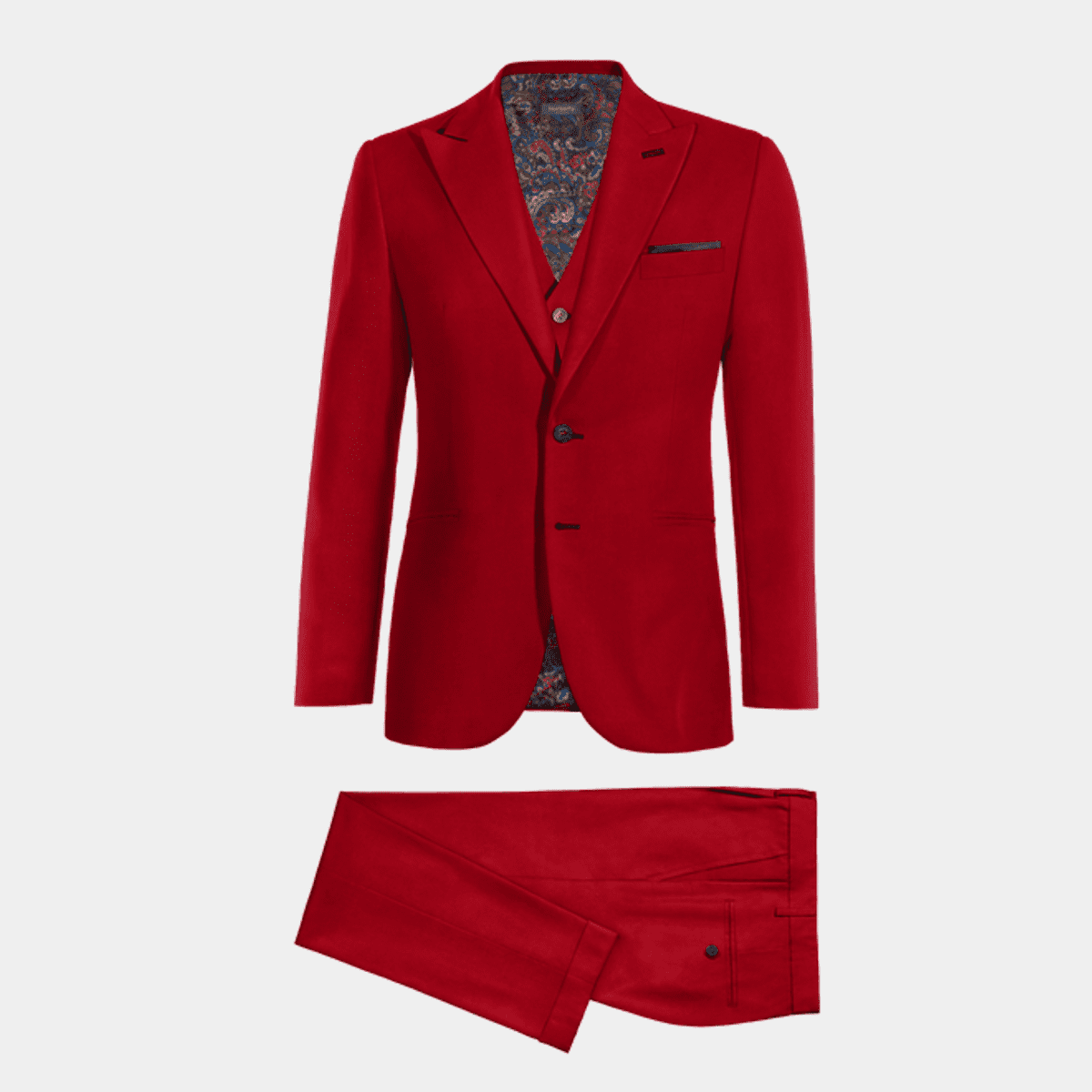 Formal best sale red suit