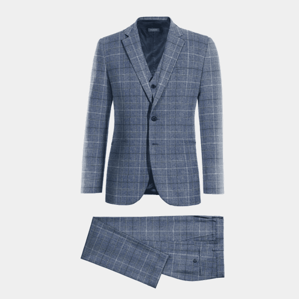 Abito 3 Pezzi In Tweed Su Misura – Stile Classico Blinders – Nero, Taglia 50