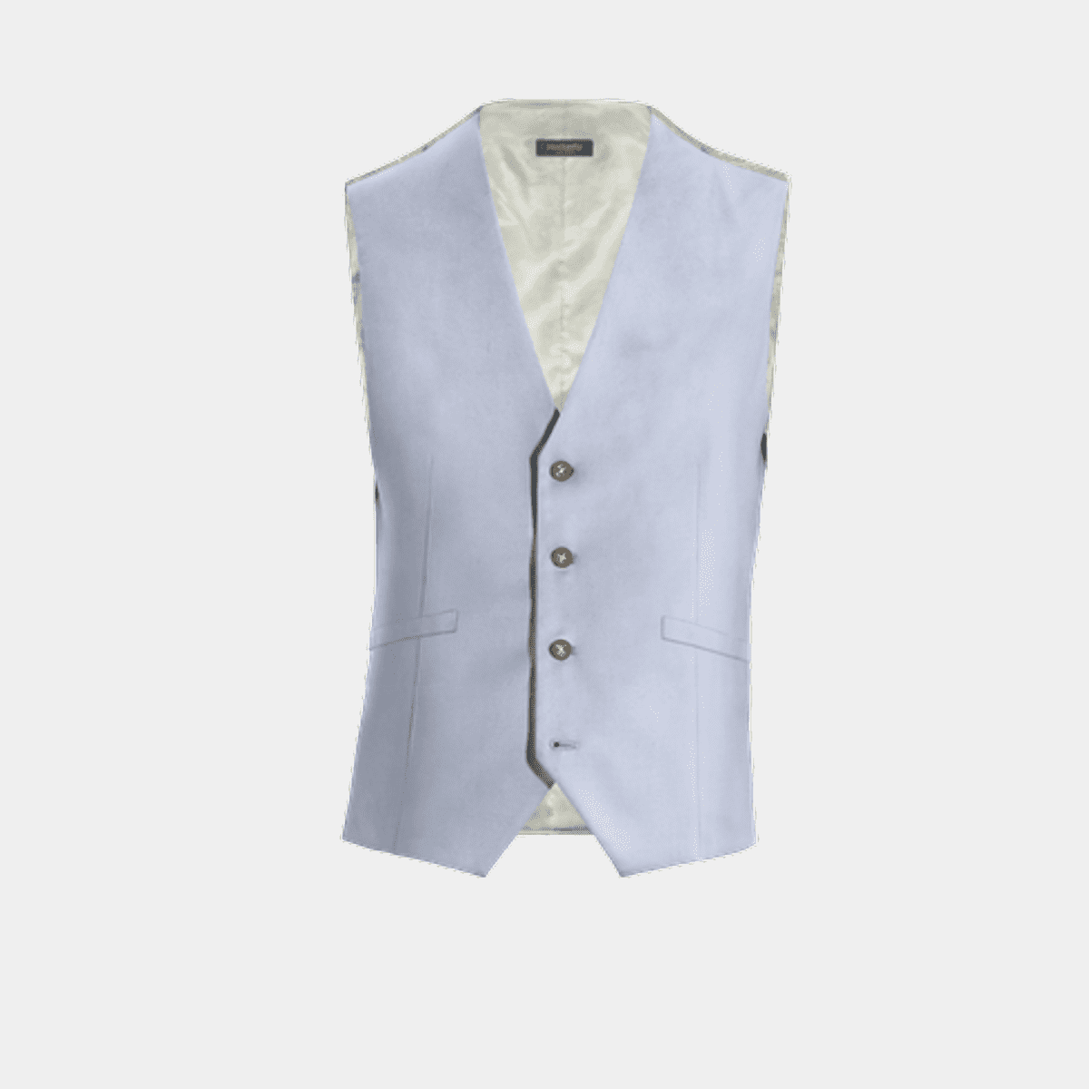 Sky Little Starburst Silk Single Breasted 6 Button Waistcoat main image 0