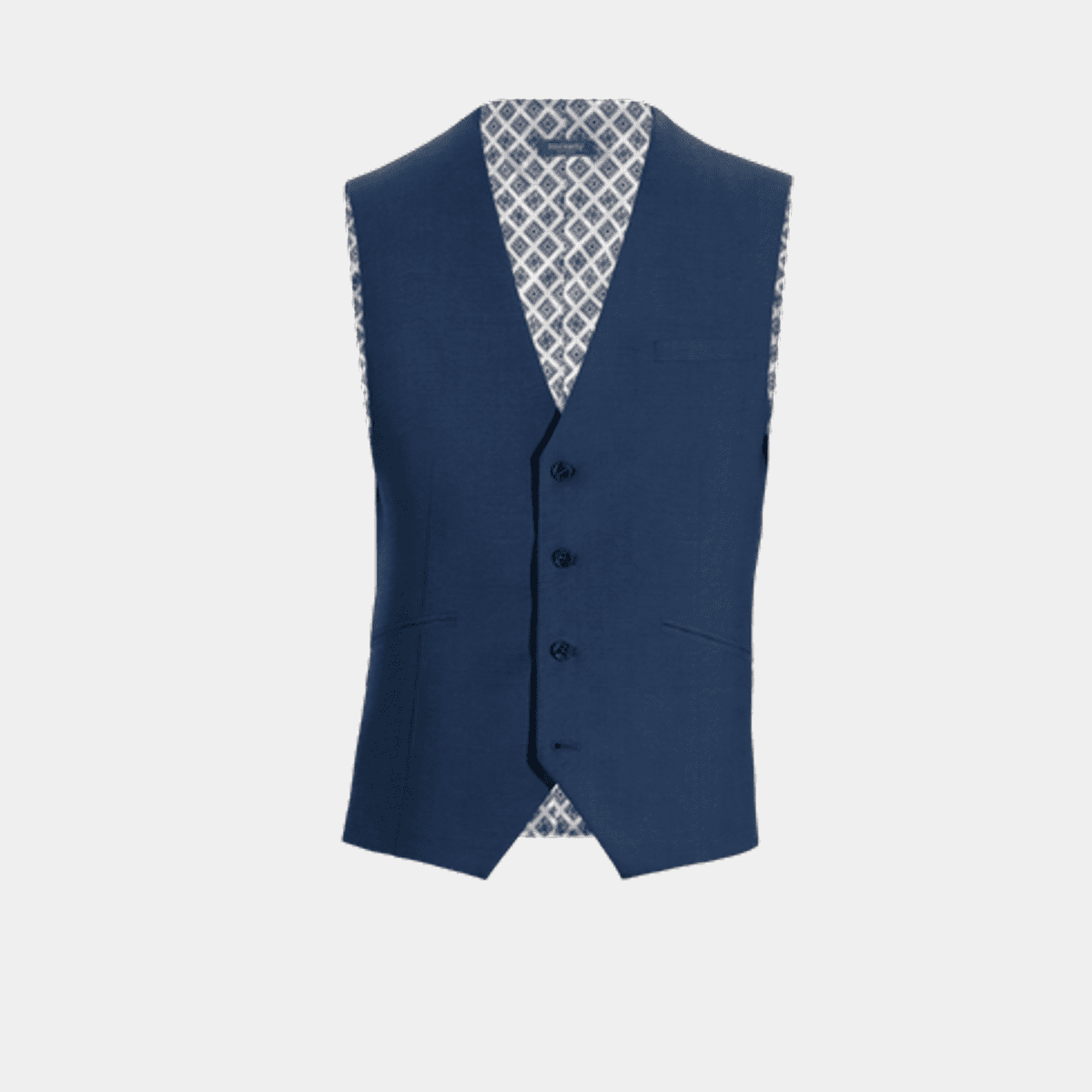 Men's Royal Blue Solid 4-Piece Men's Vest Set Also available in Big and Tall Sizes