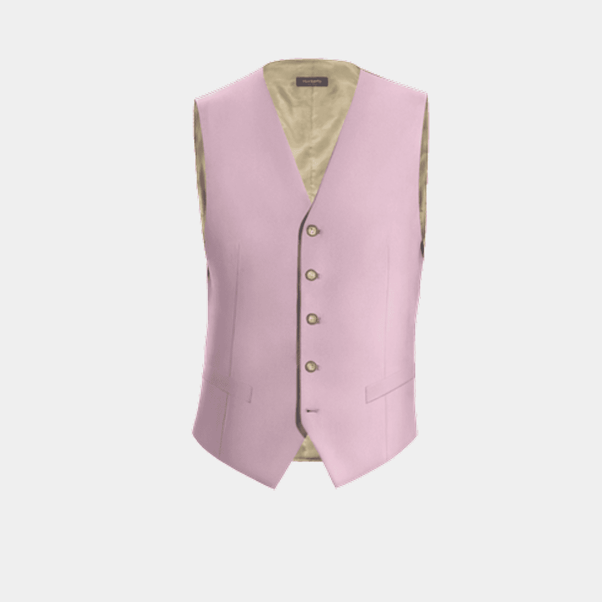 Simple Purple O Neck Button Pockets Teddy Faux Fur Waistcoat Sleeveless