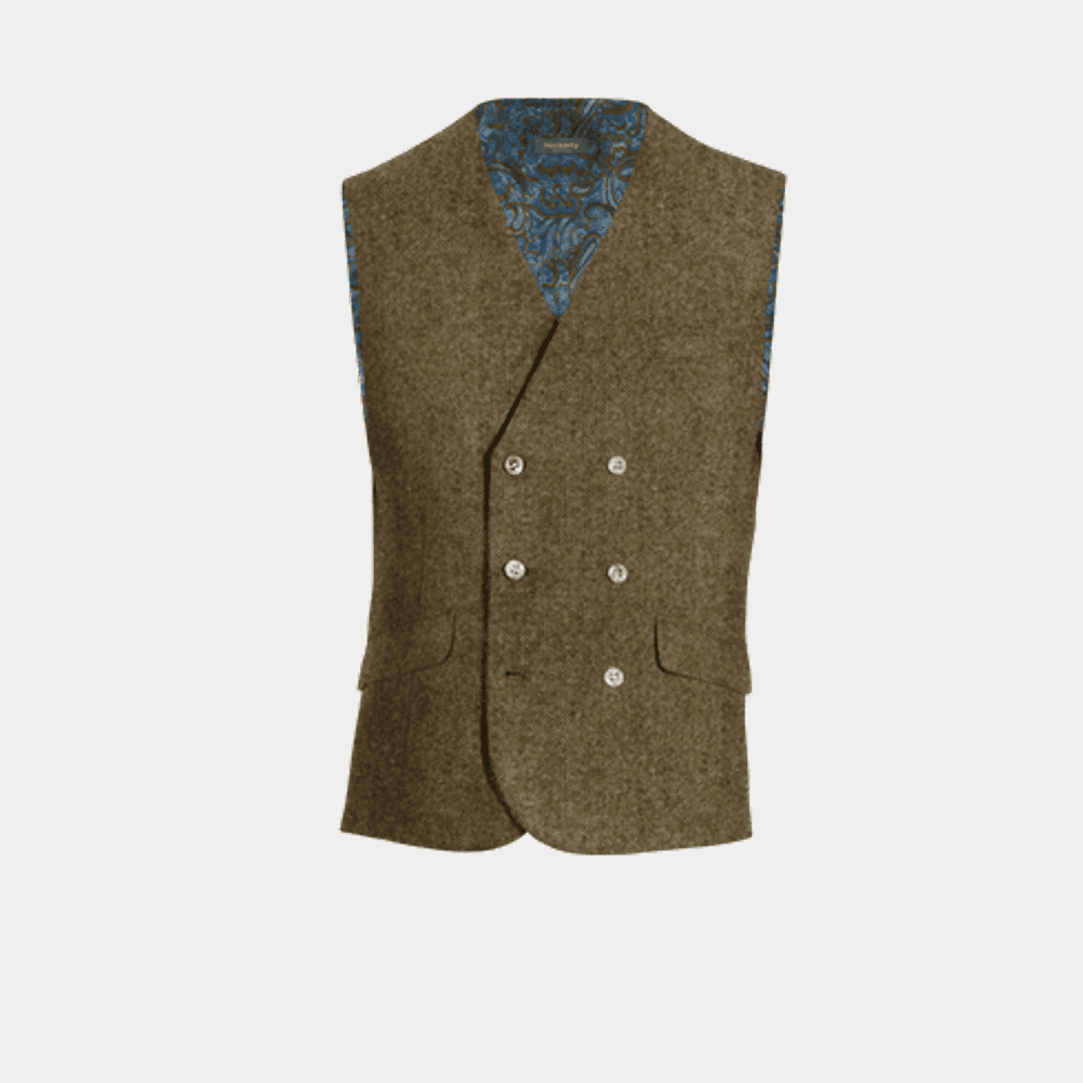 Double breasted deals tweed waistcoat