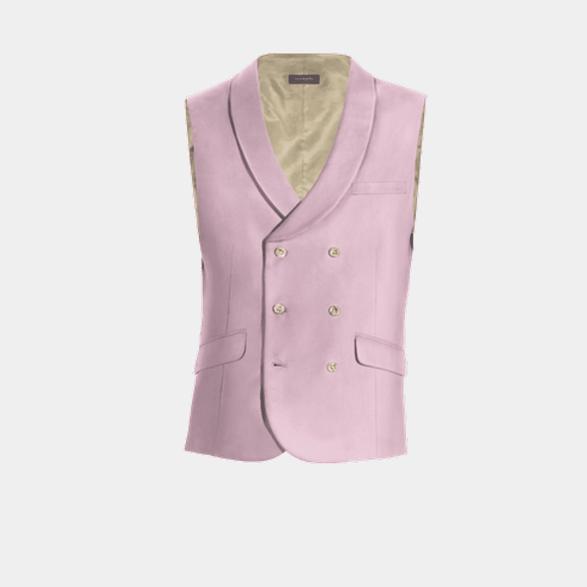 Pink double deals breasted waistcoat