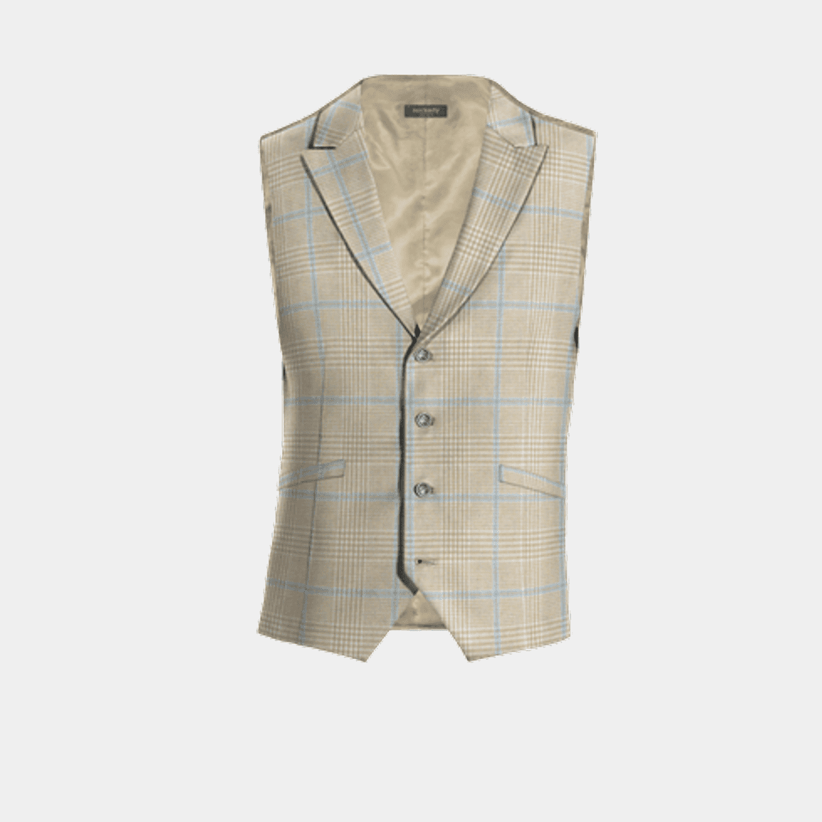 Gilet irisé à boutons métalliques - Beige
