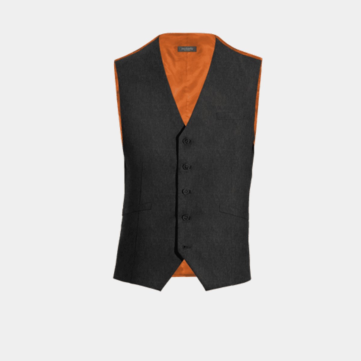 Black Linen Waistcoat