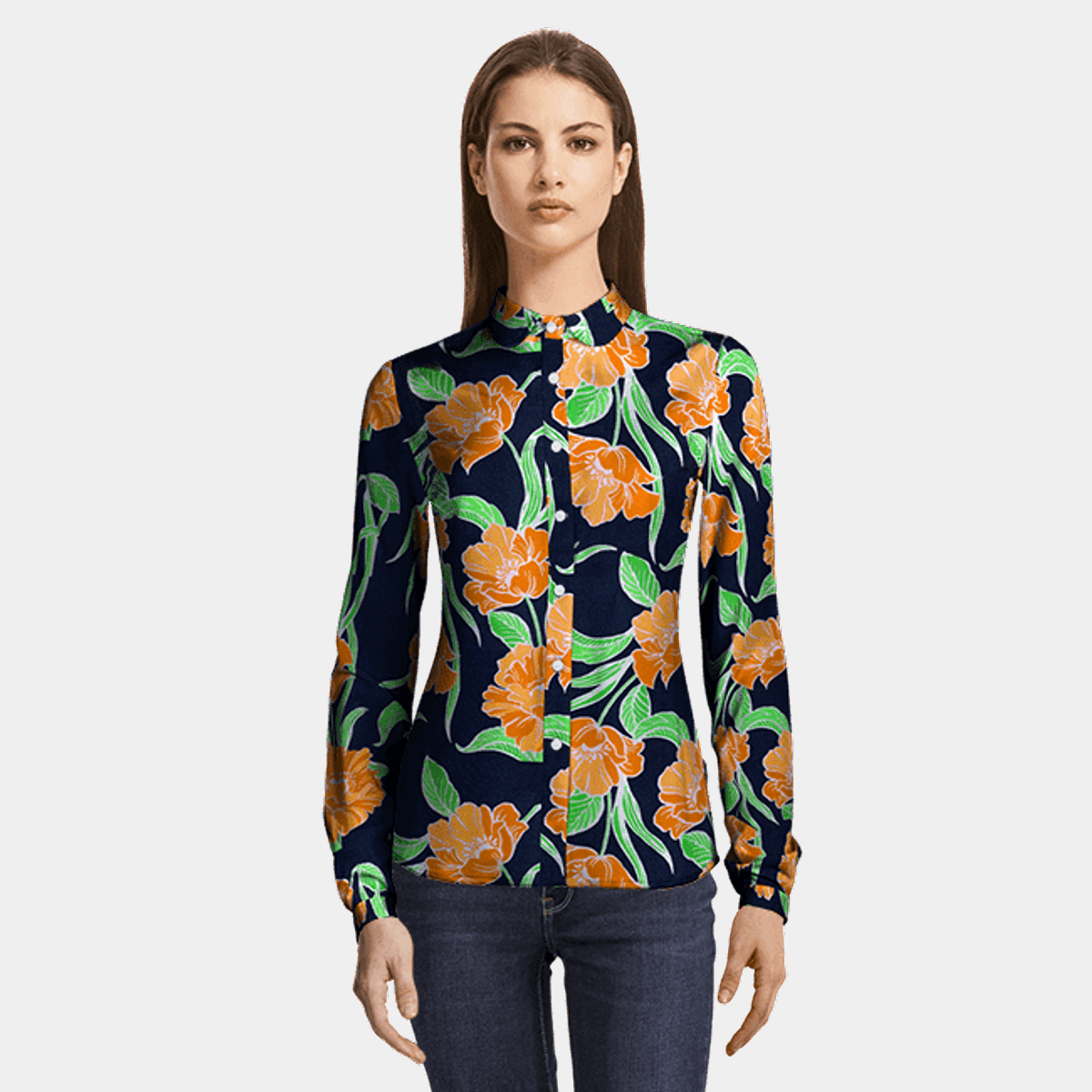 blue floral blouse uk