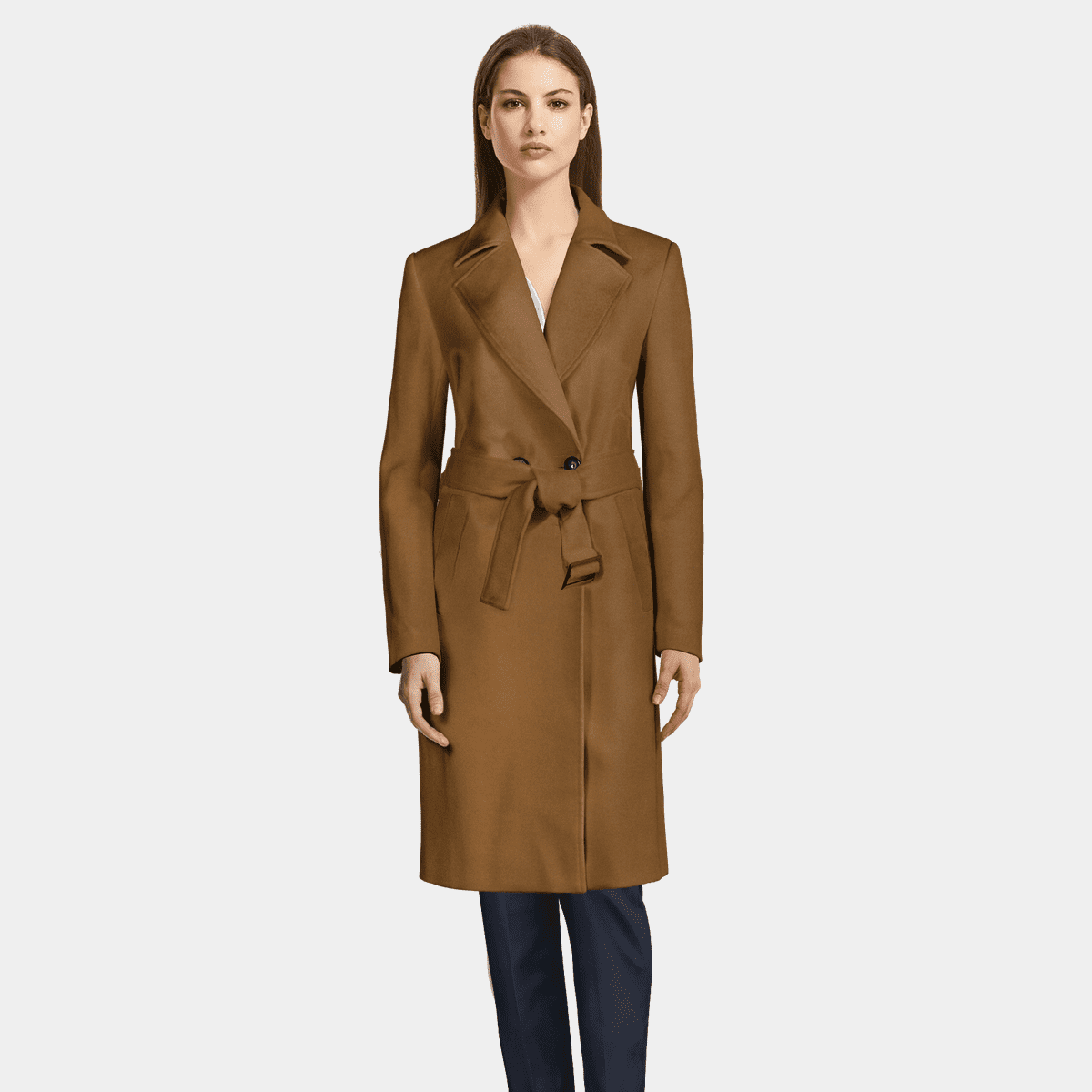 Lamé thread and wool coat Coats, trench coats