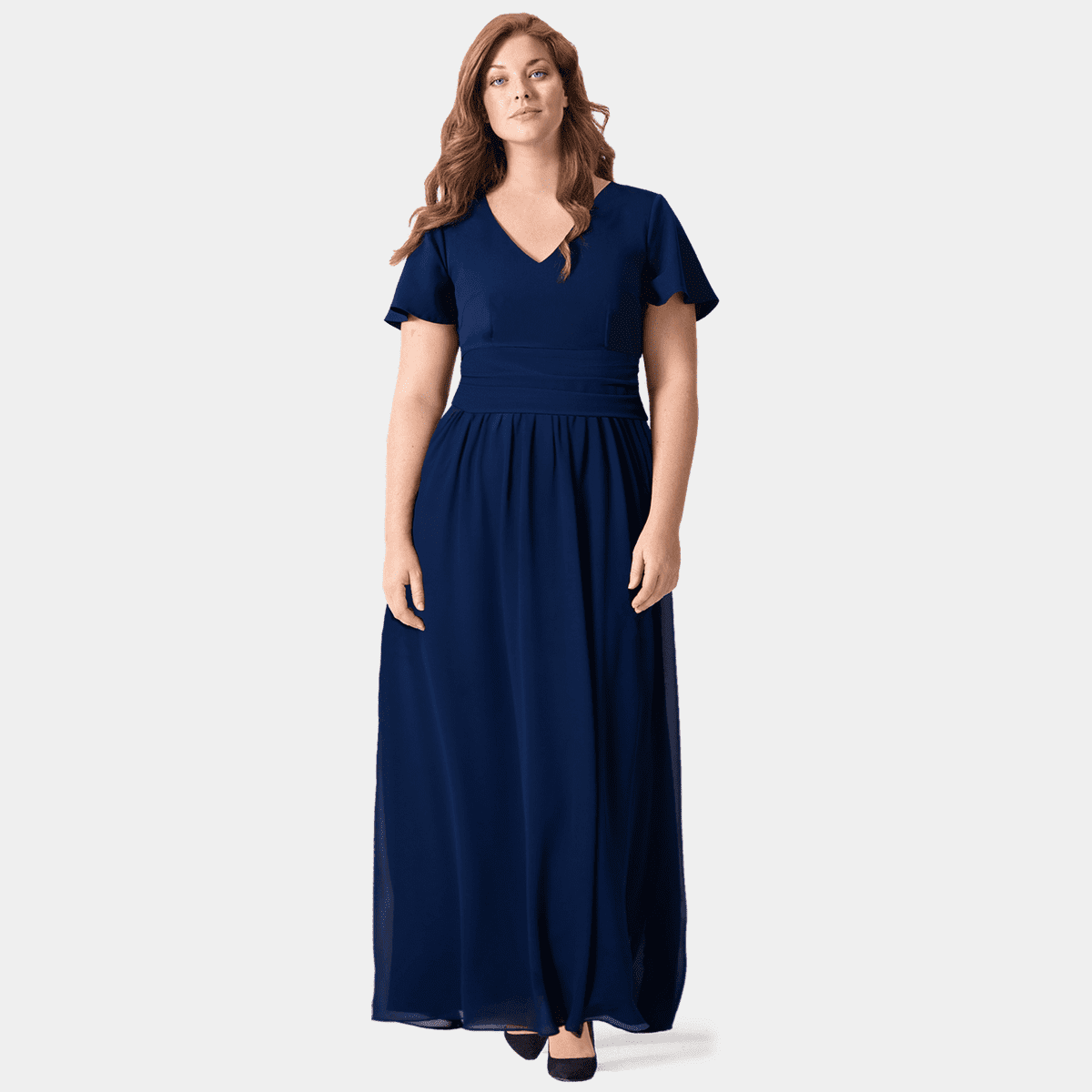 navy dress empire waist Alex Evenings Lace & Jersey Empire Gown Navy / 16