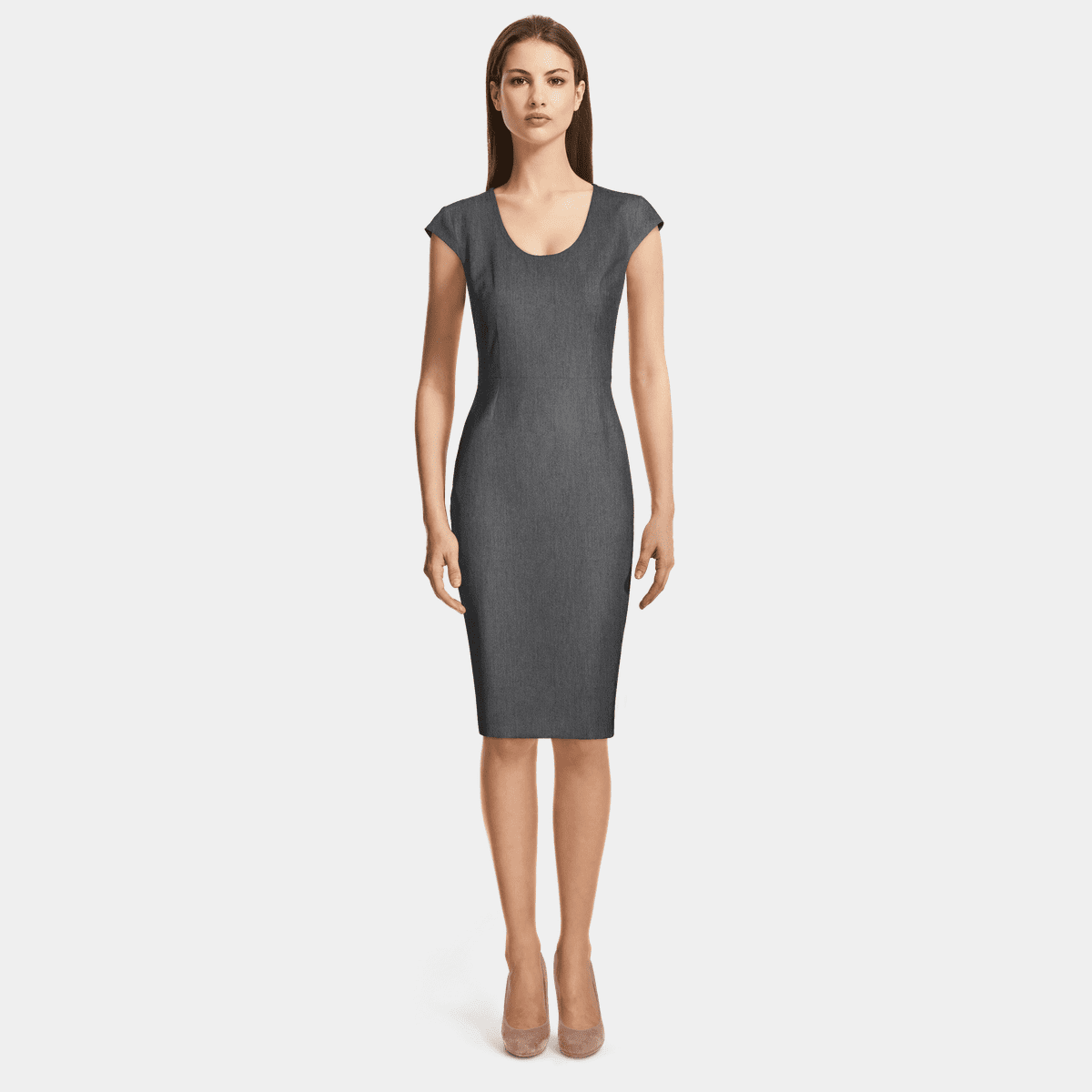 sachin and babi light blue dress Heather Stone Grey Mini Tank Dress