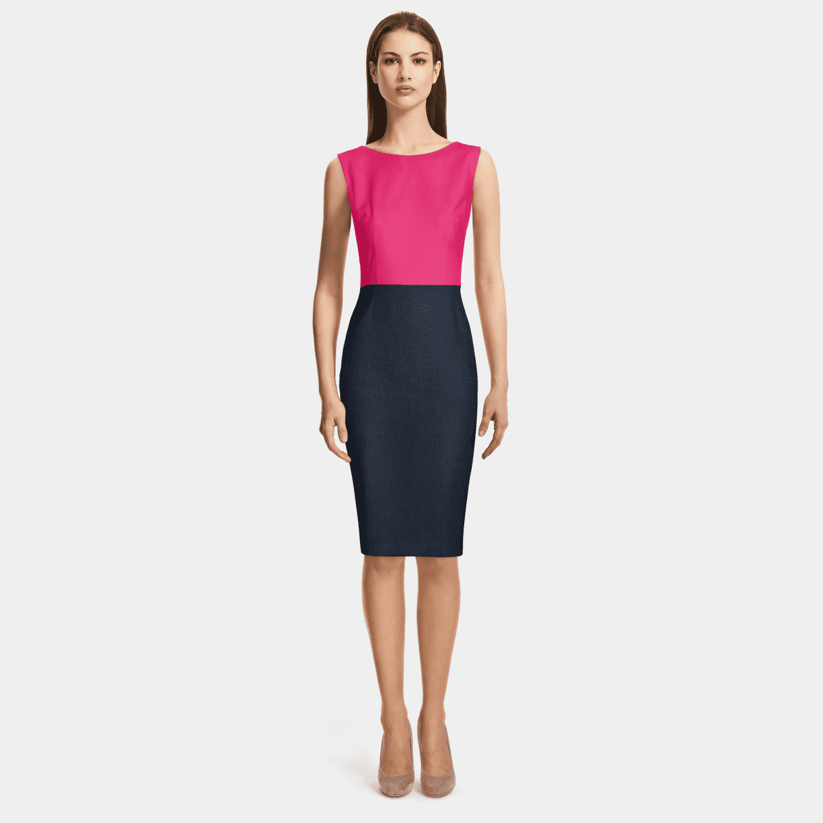 Boating Crew Dress 3/4-Fresh Pink main image 1
