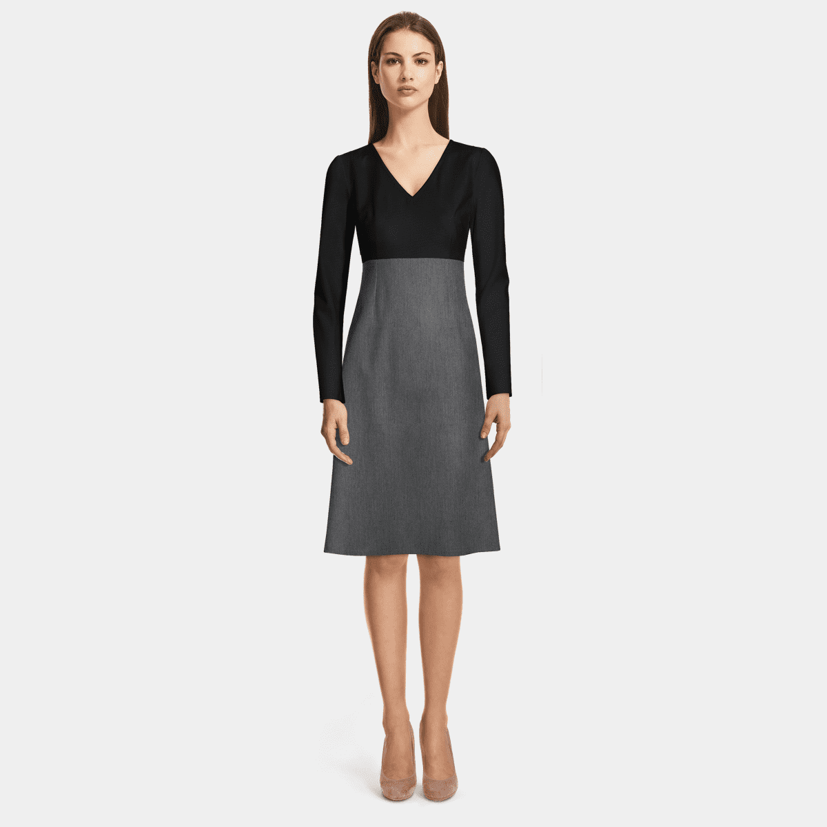 fit and flare midi dress Sleeveless Mikado With V-Back In Ivory Dessy Bridesmaid Dress D886 Taglia:M/L made-in-nz