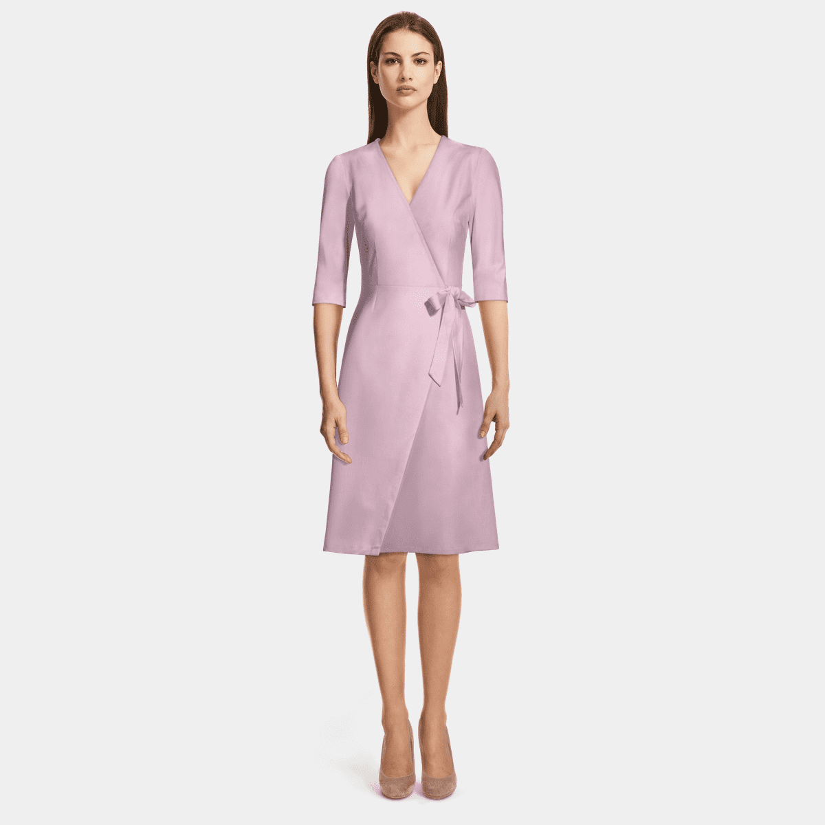 Leota Women's Perfect Wrap Blouson Sleeve Dress Purple Size Small