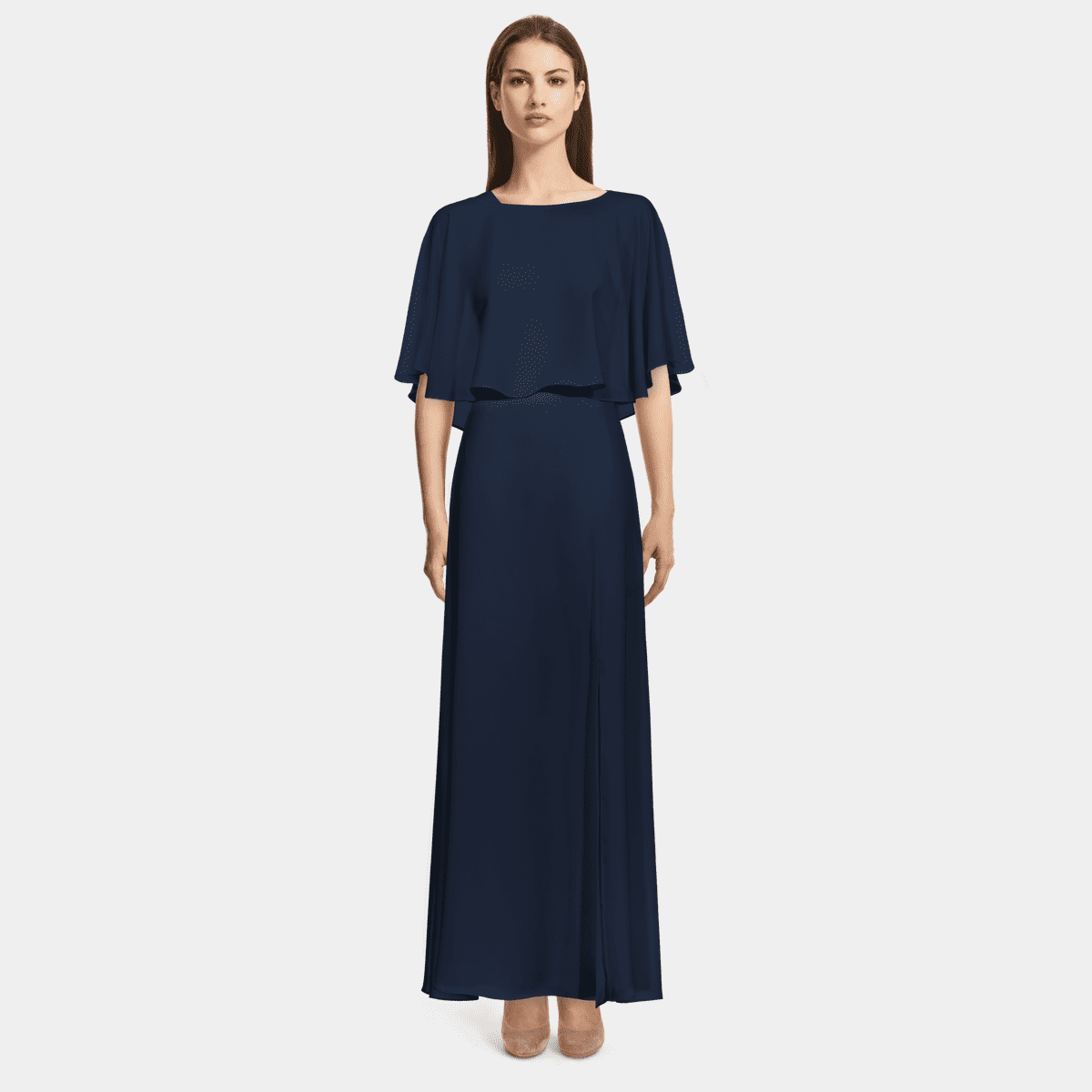 Sapphira Asymmetric Dress - Midnight Navy