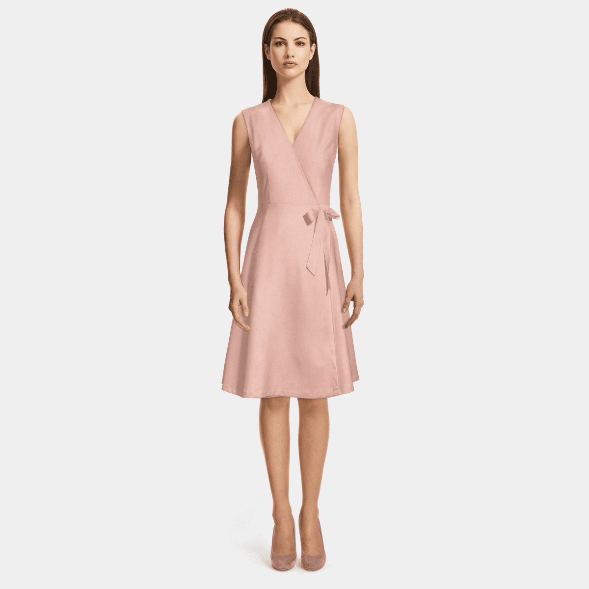 Osaka Sun Lace-Up Back Mesh Dress Pink