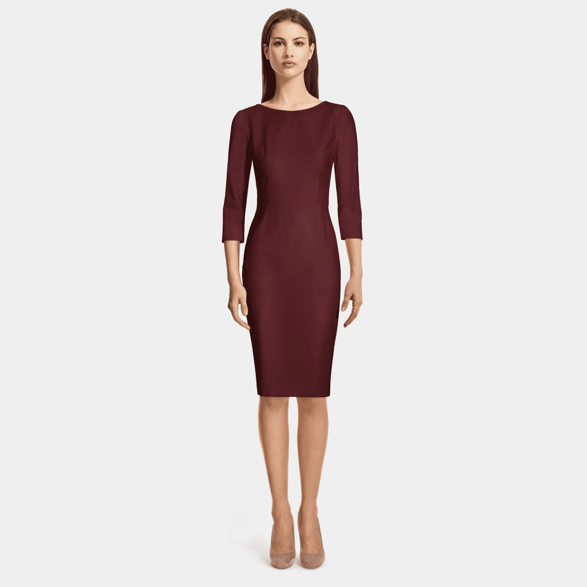 Vivo Paji Boat Neck Sheath Dress - Black Checkered Print