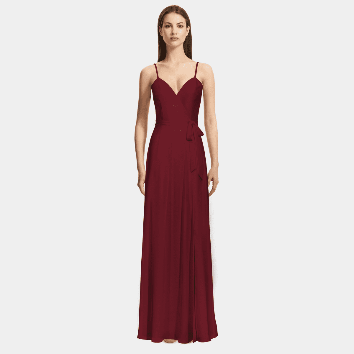 Burgundy spaghetti strap dress Clearance