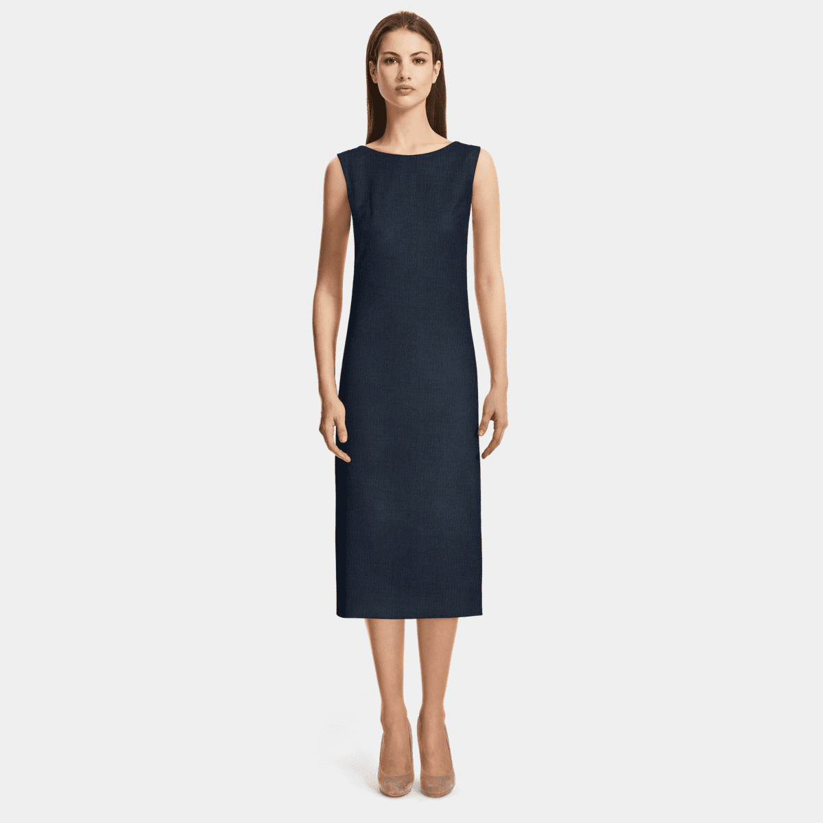 Blue Midi Shift Dresses | Sumissura