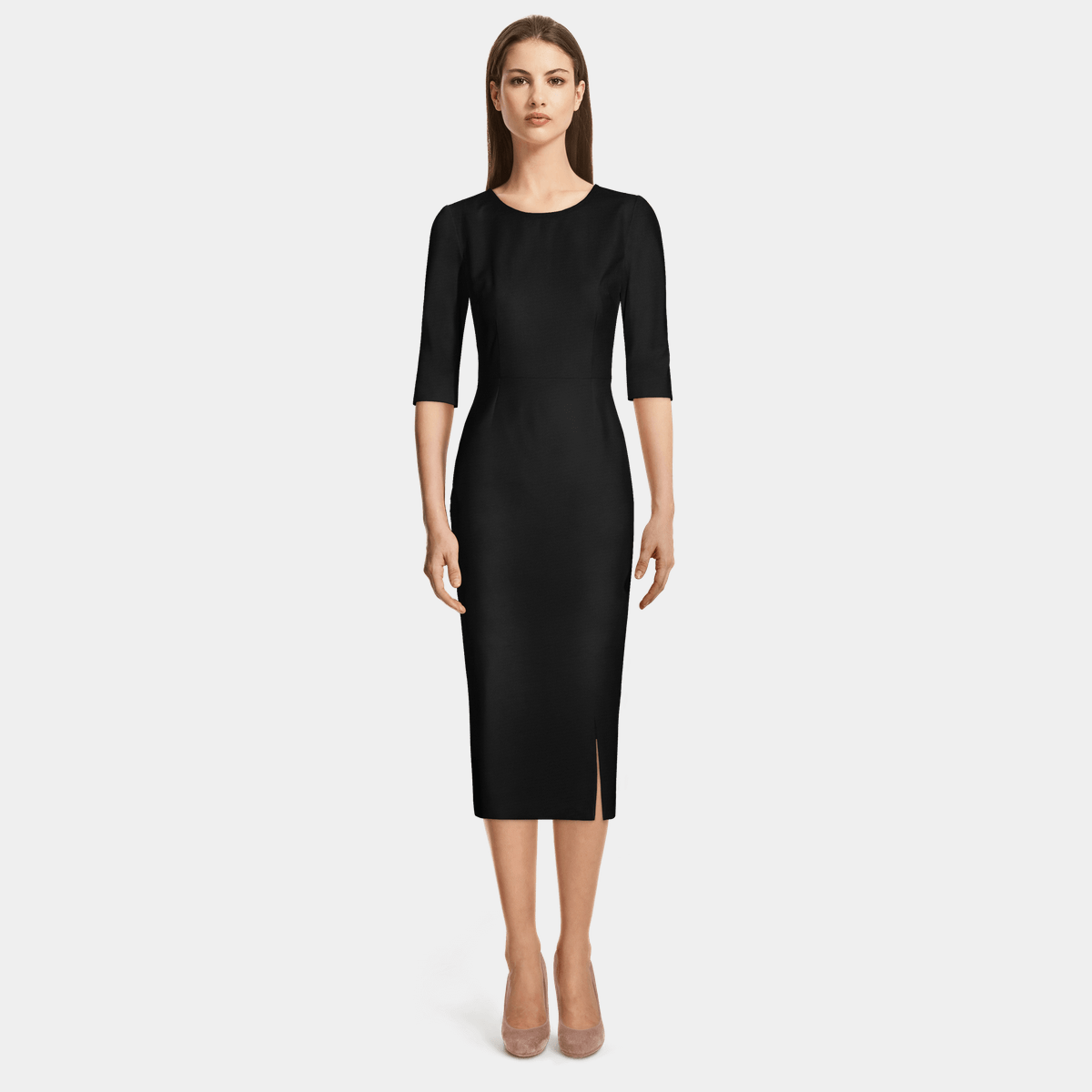 knee length dresses for ladies NY Collection Women's Elbow Sleeve Midi Dress - Orchid main image 0