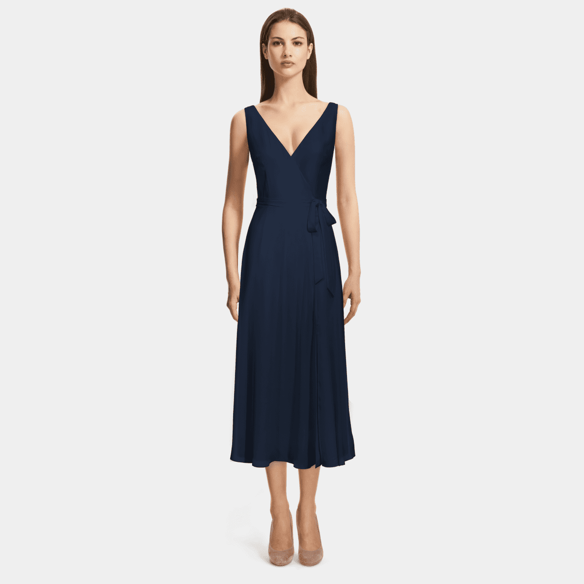 Sumitra Navy Dress