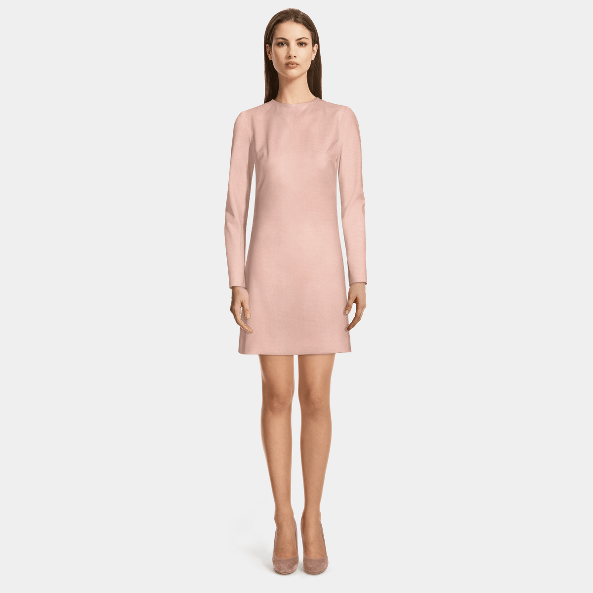 blush shift dress