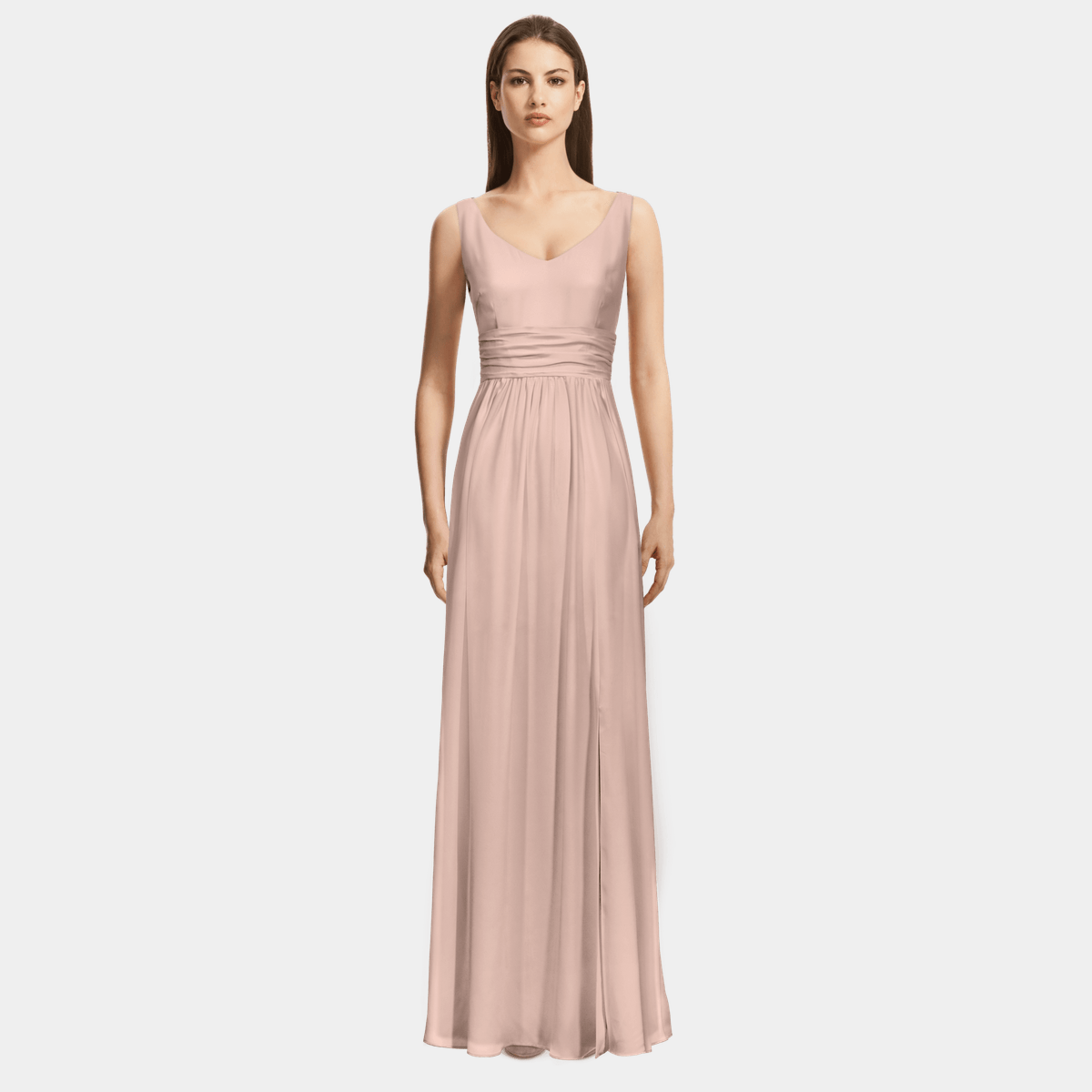 Blush Pink Empire waist Maxi Dress