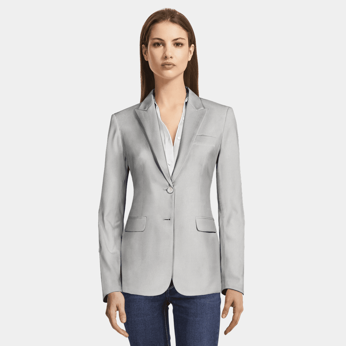 gray linen jacket