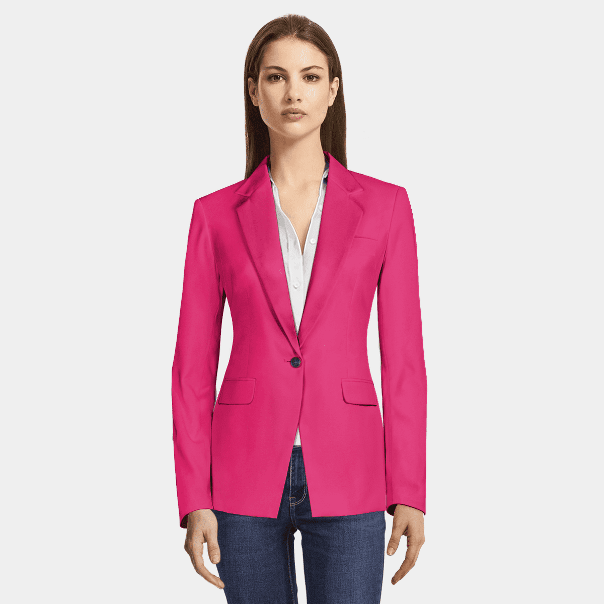 The Sei Oversized Silk Charmeuse Blazer in Pink