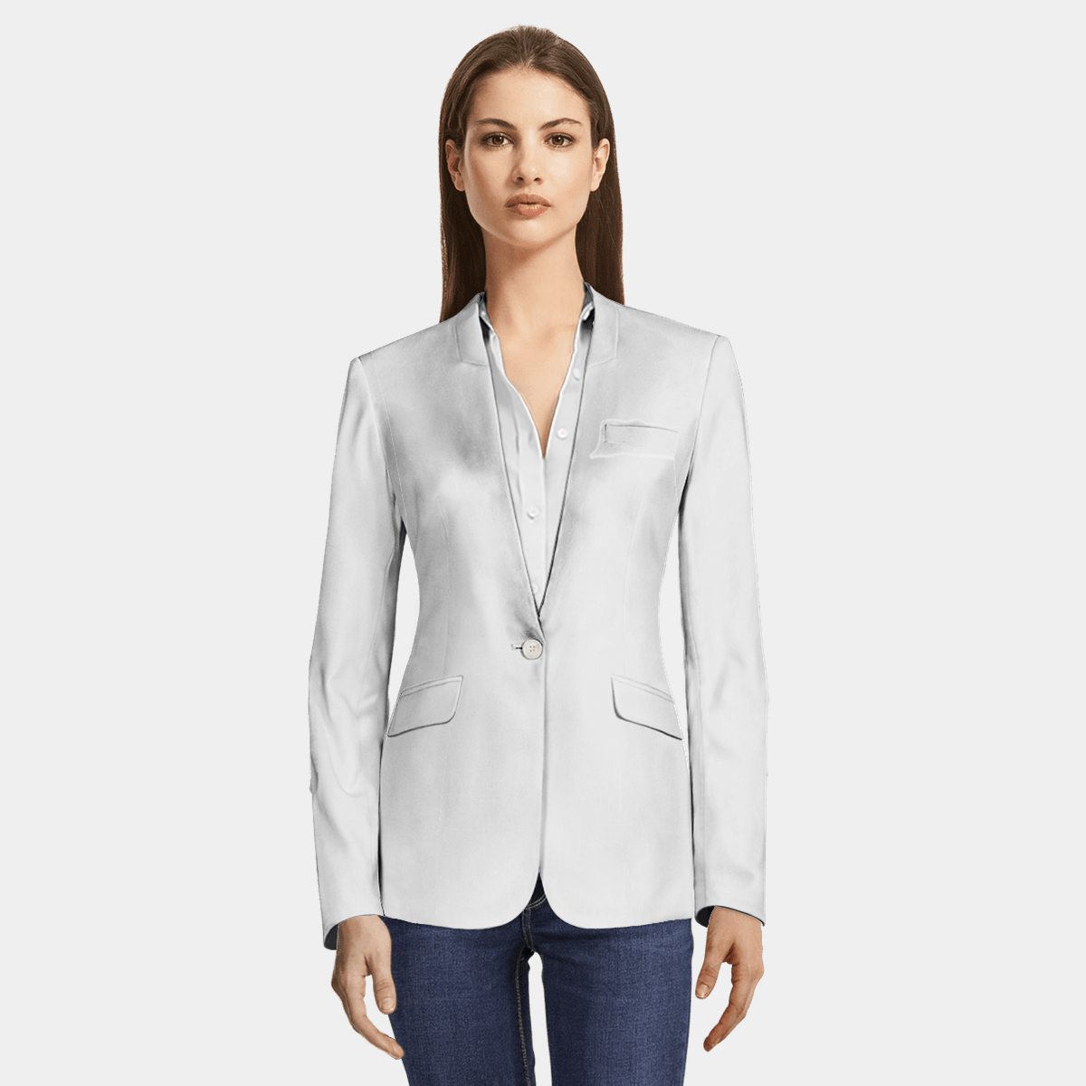 Single Button Linen Blazer main image 1