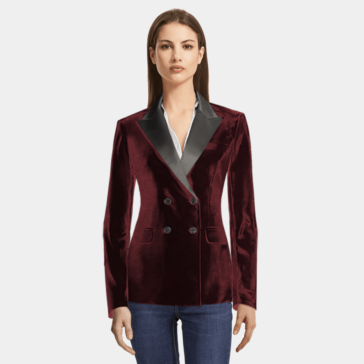 velvet burgundy tuxedo jacket