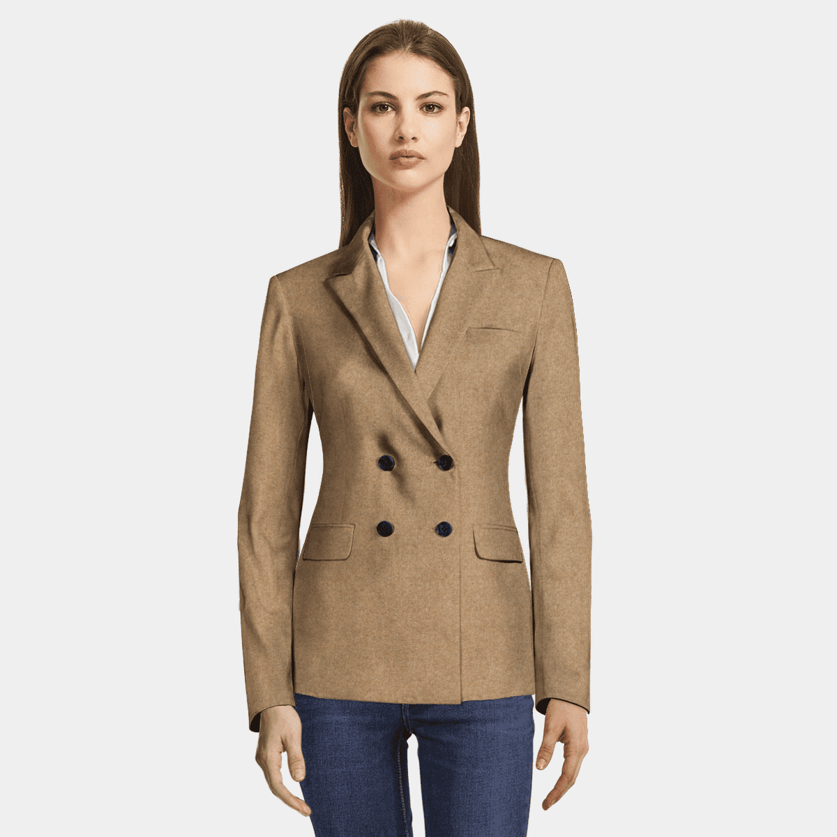 double breasted tweed jacket