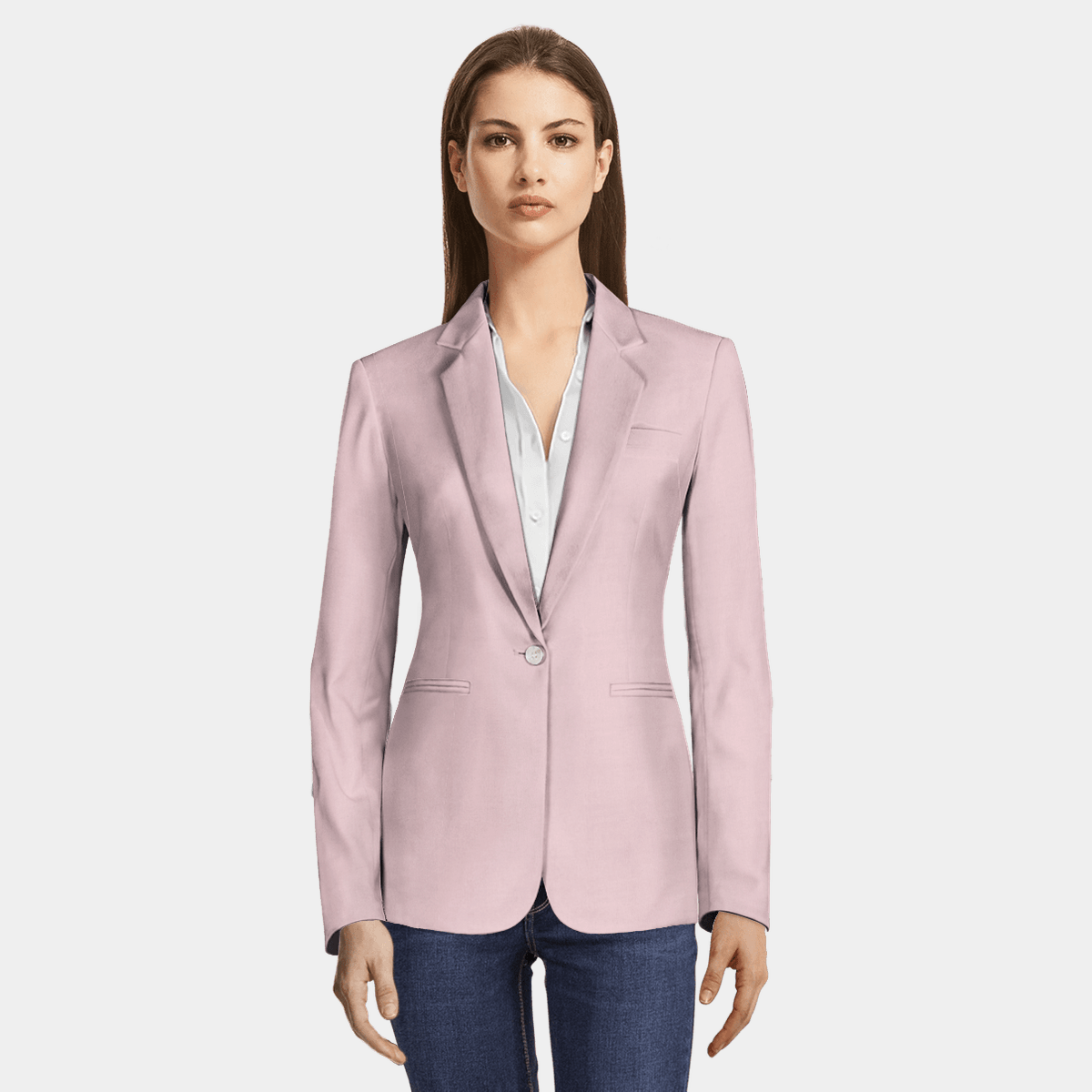Light Pink linencotton Blazer 184 Sumissura