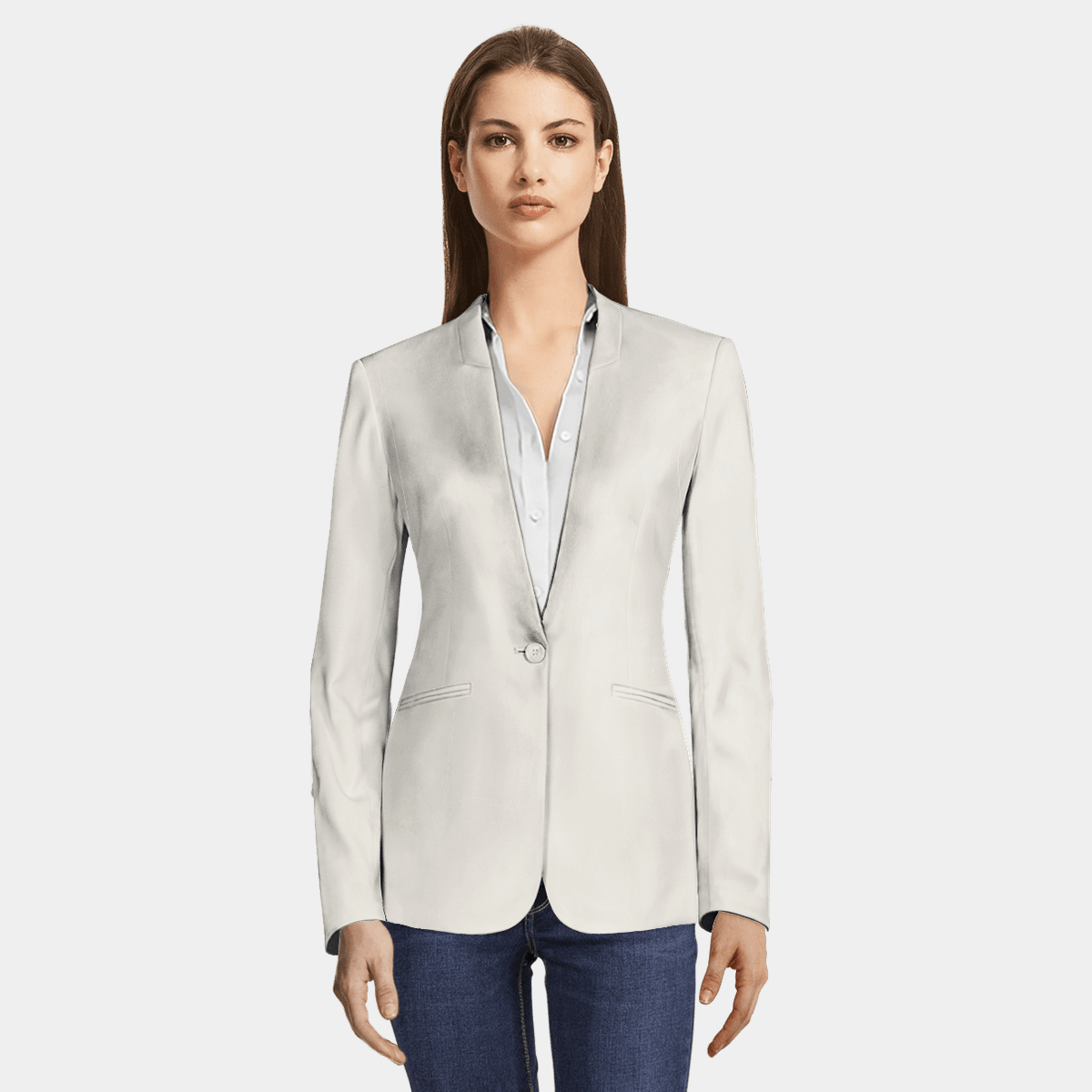 Blazer without 2025 lapel women's