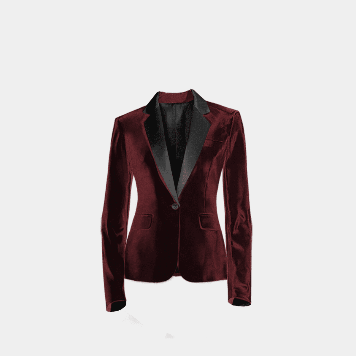 Black Cropped Tuxedo Blazer