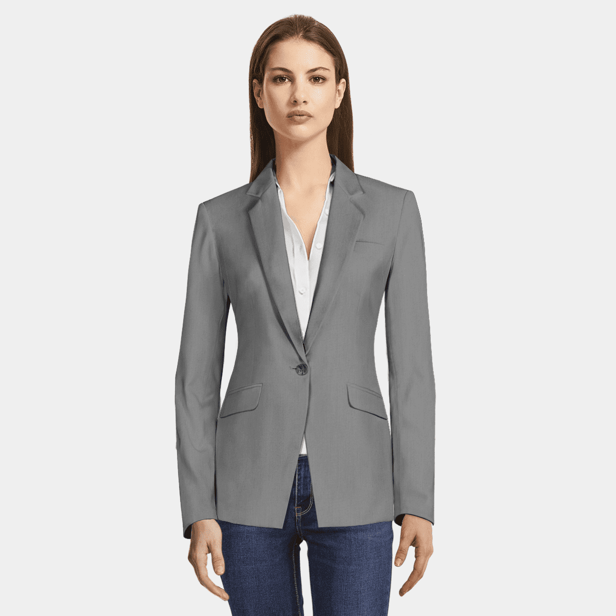 Gray suit jacket on sale womens