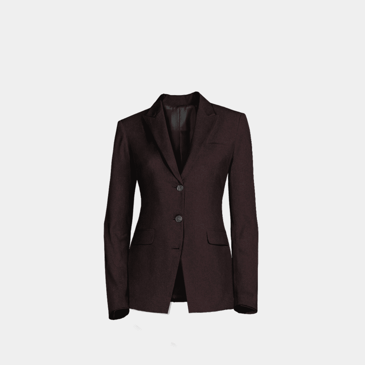 Button Front Flared Cuff Fitted Blazer