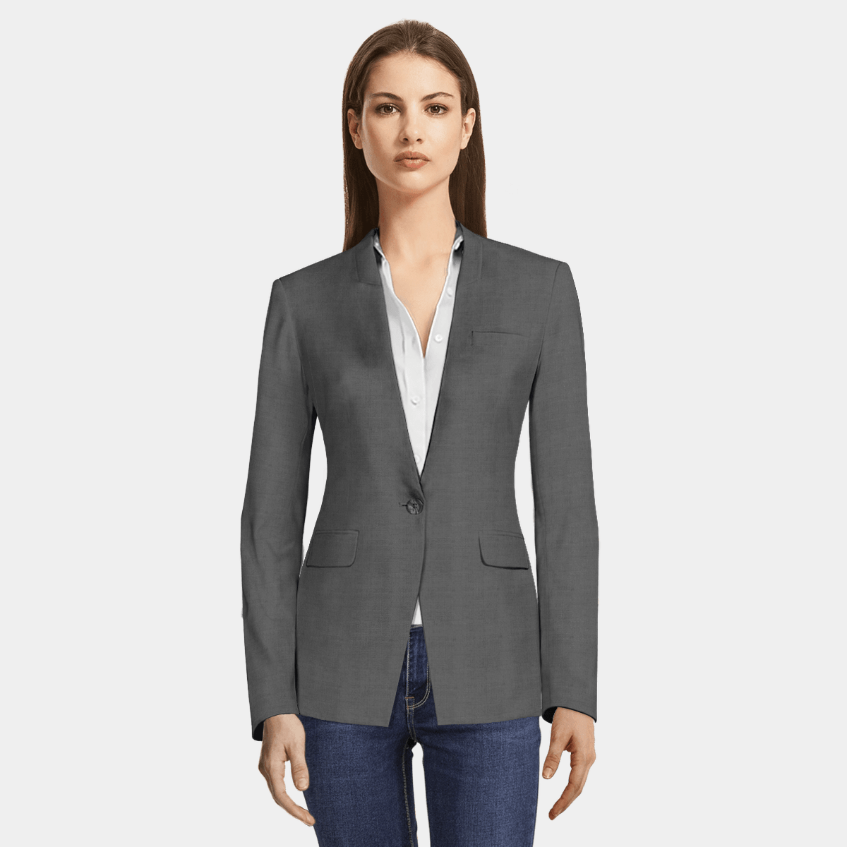 suit jacket without lapel