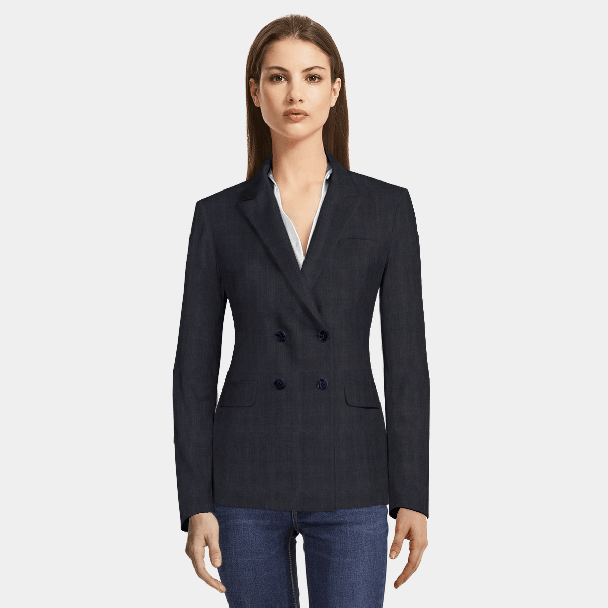 Navy merino shop wool blazer