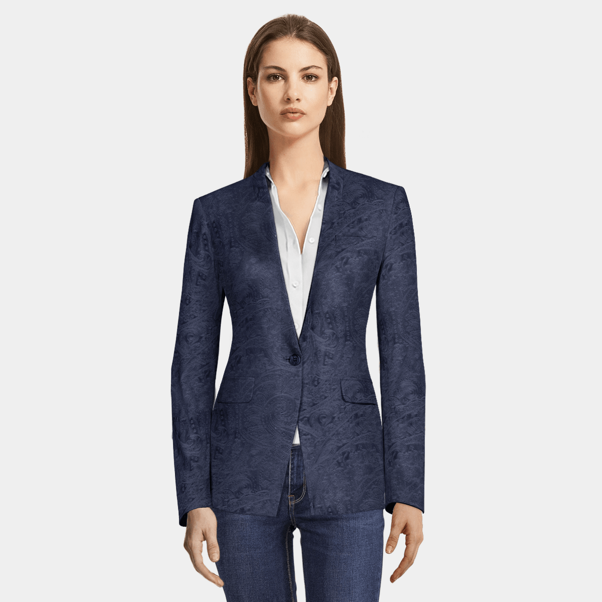 navy blue velvet suit ladies