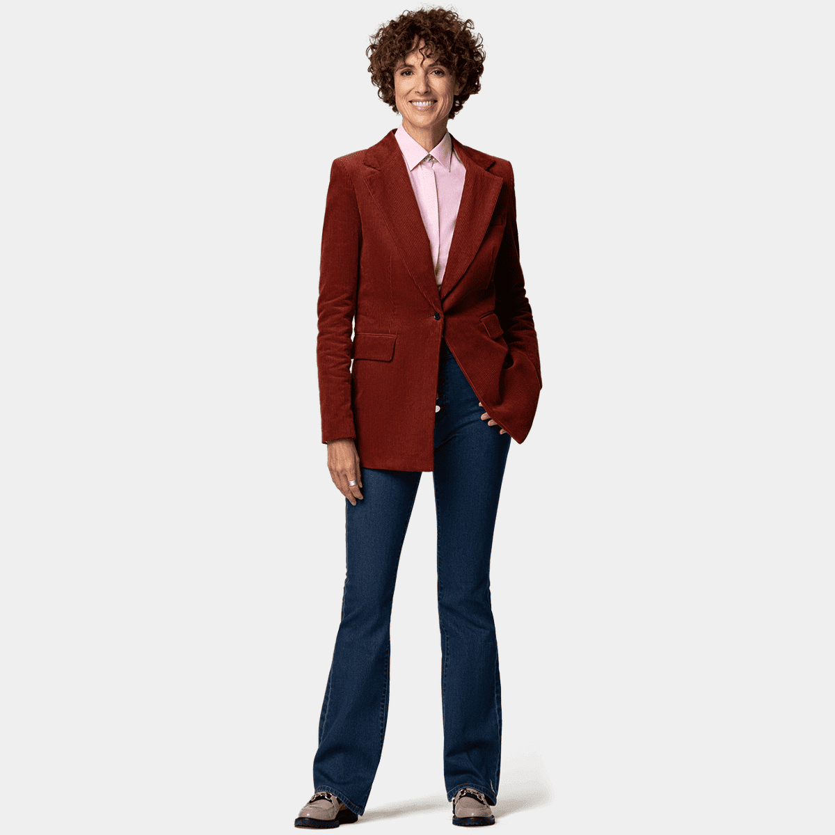Women's brown corduroy Blazers Sumissura